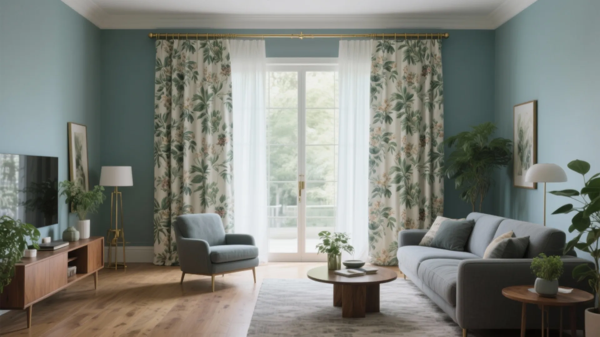 Floral Living Room Curtains: Transform Your Space With Nature-Inspired Style: 1 Minute to an Effortlessly Refreshing Living Room with Floral Curtains