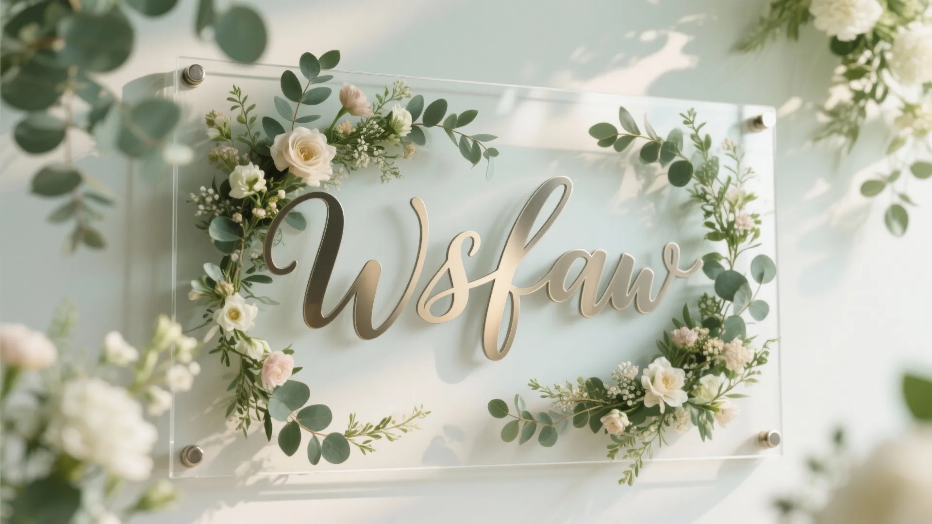 Floral Frame + Cutout Names