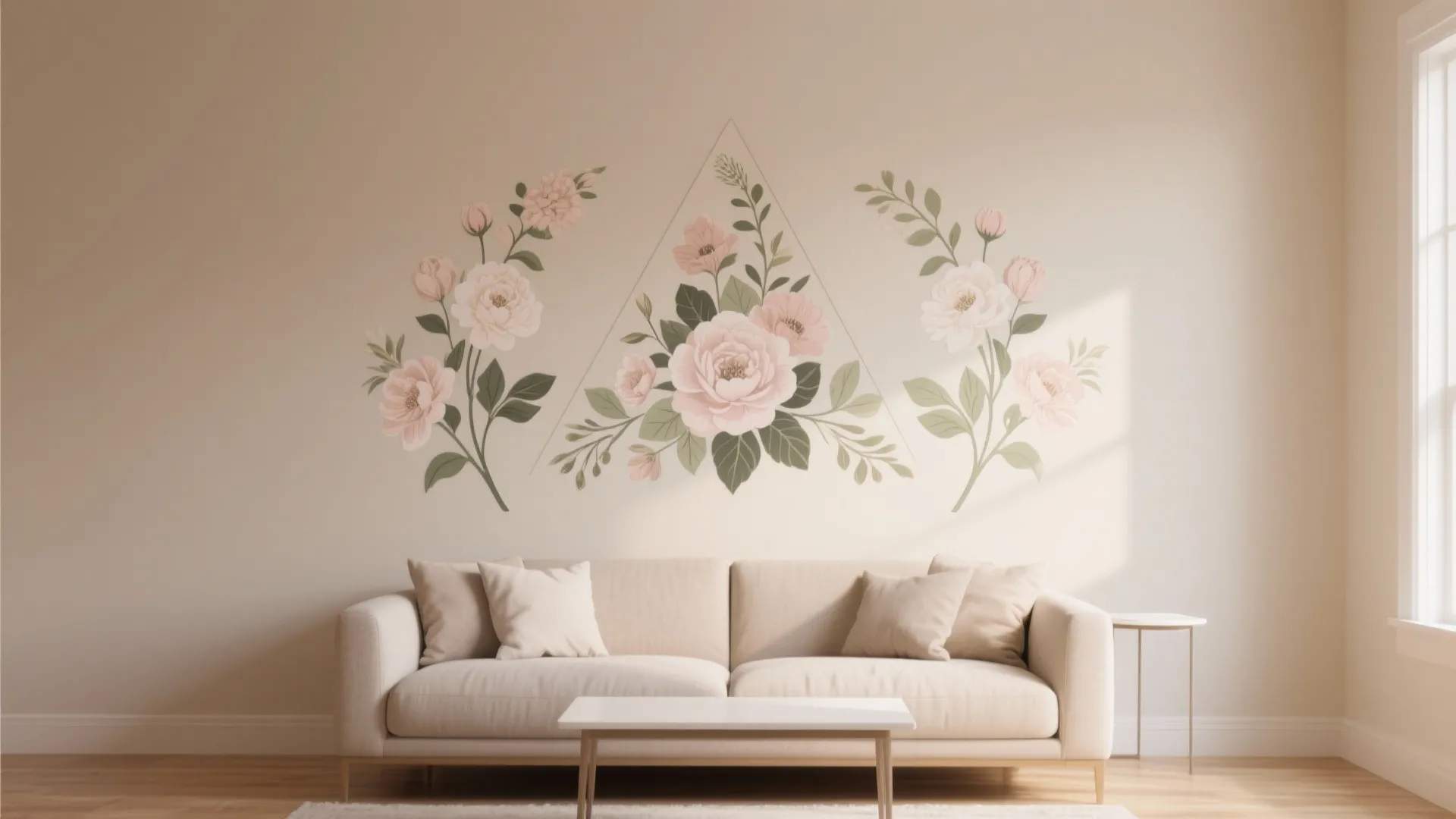 Removable Floral Wall Decals for Renters