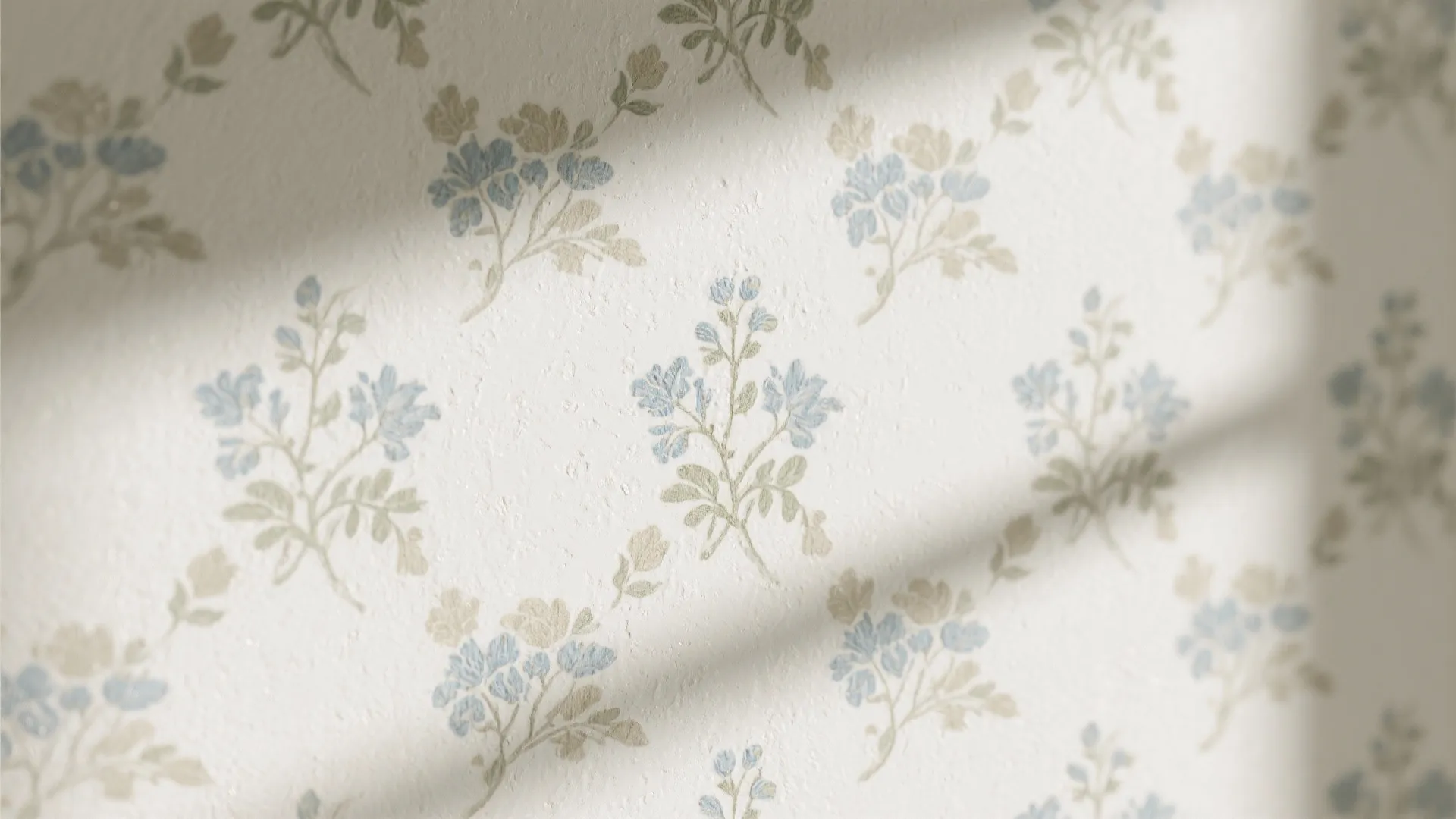 Two-Tone Walls with Repeating Floral Stencils