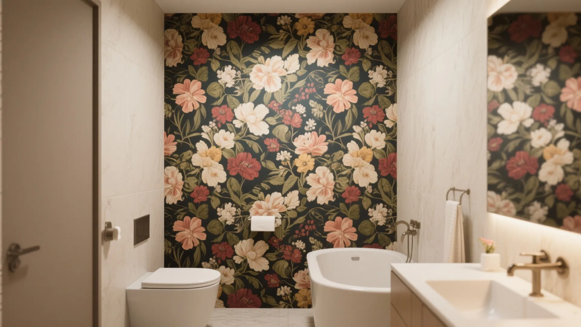 4. A statement floral feature wall