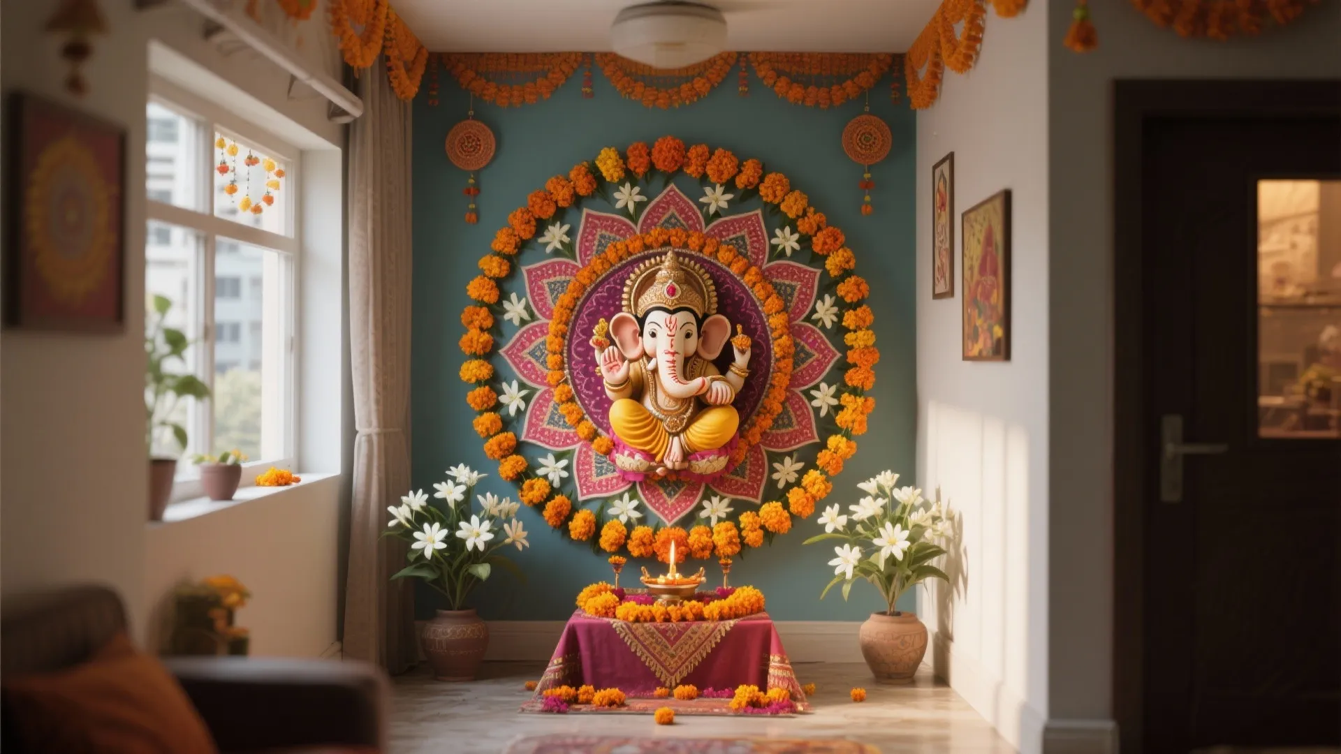 Floral Mandala Backdrop