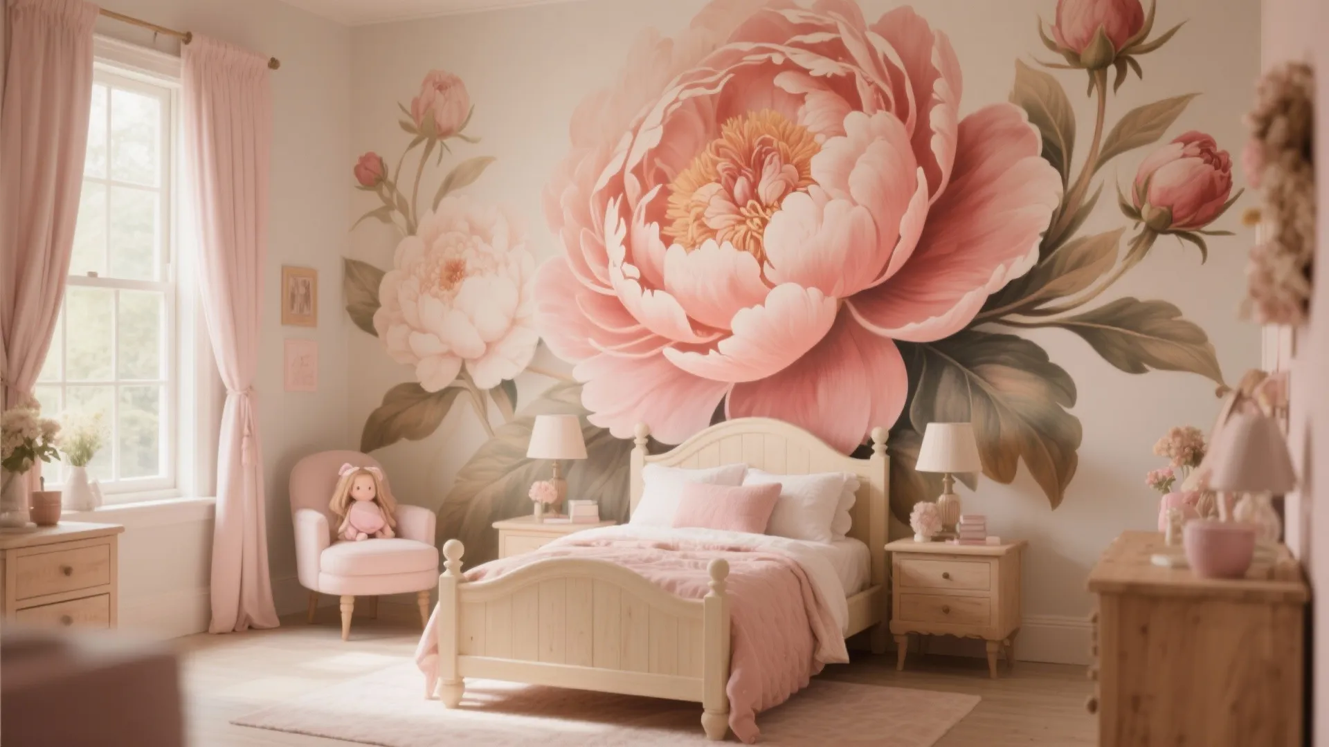 Floral Mural Accent