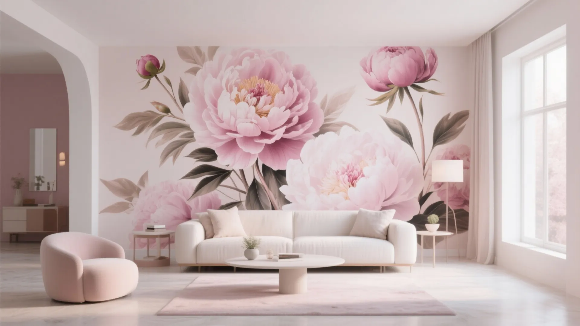 5. Oversized Floral Murals