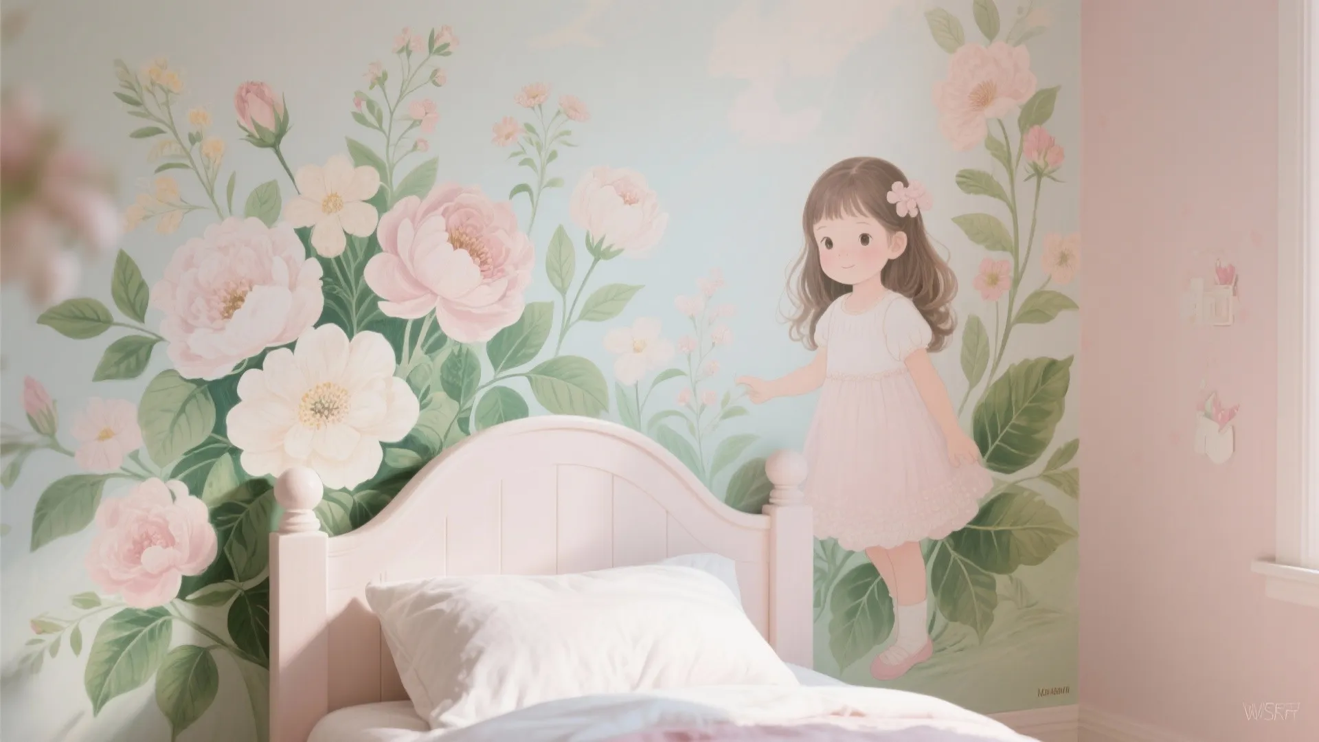 Floral Mural Accent Wall