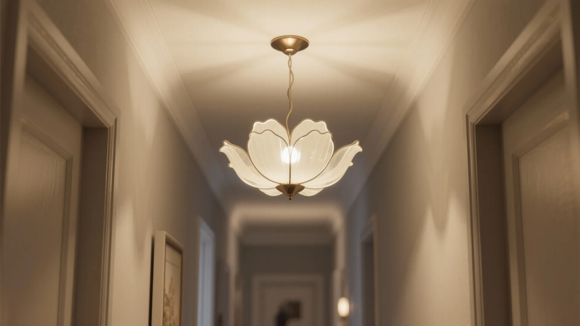 Floral Pendant Lighting as Ceiling Focus
