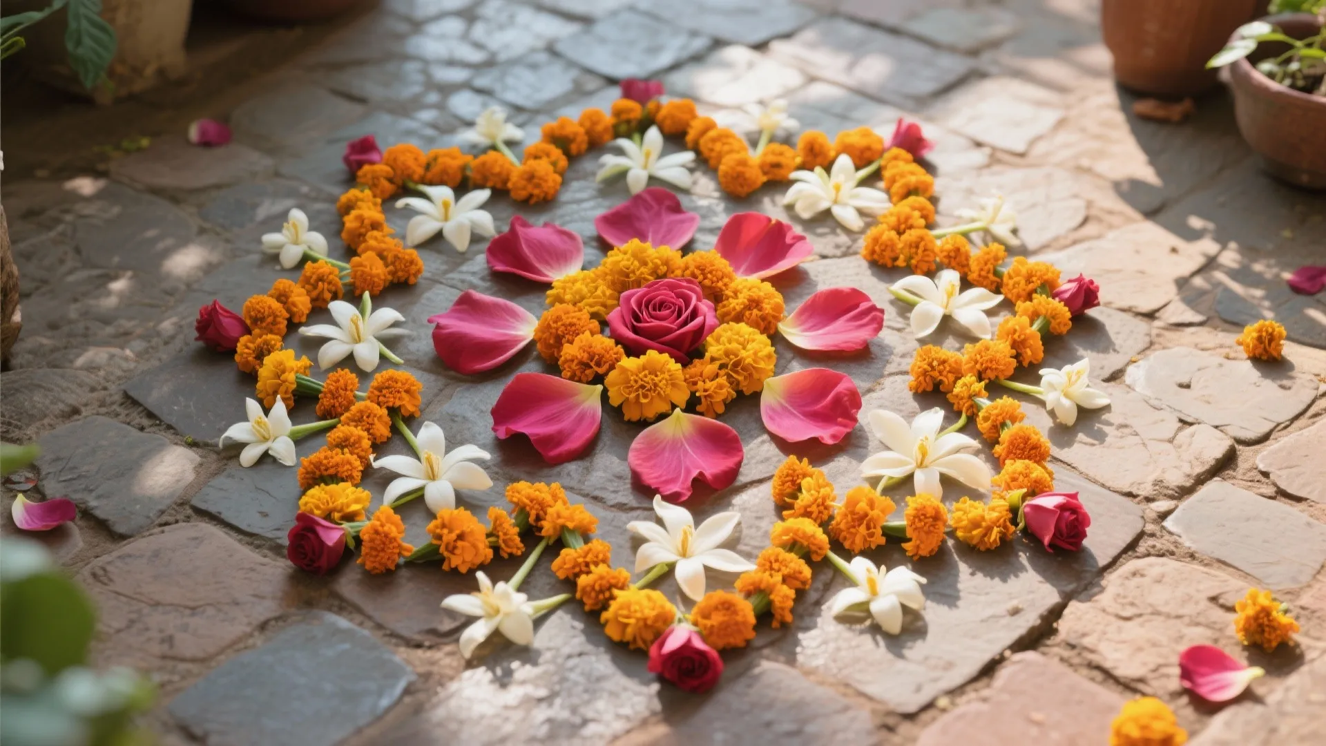 3. Floral Petal Kolam