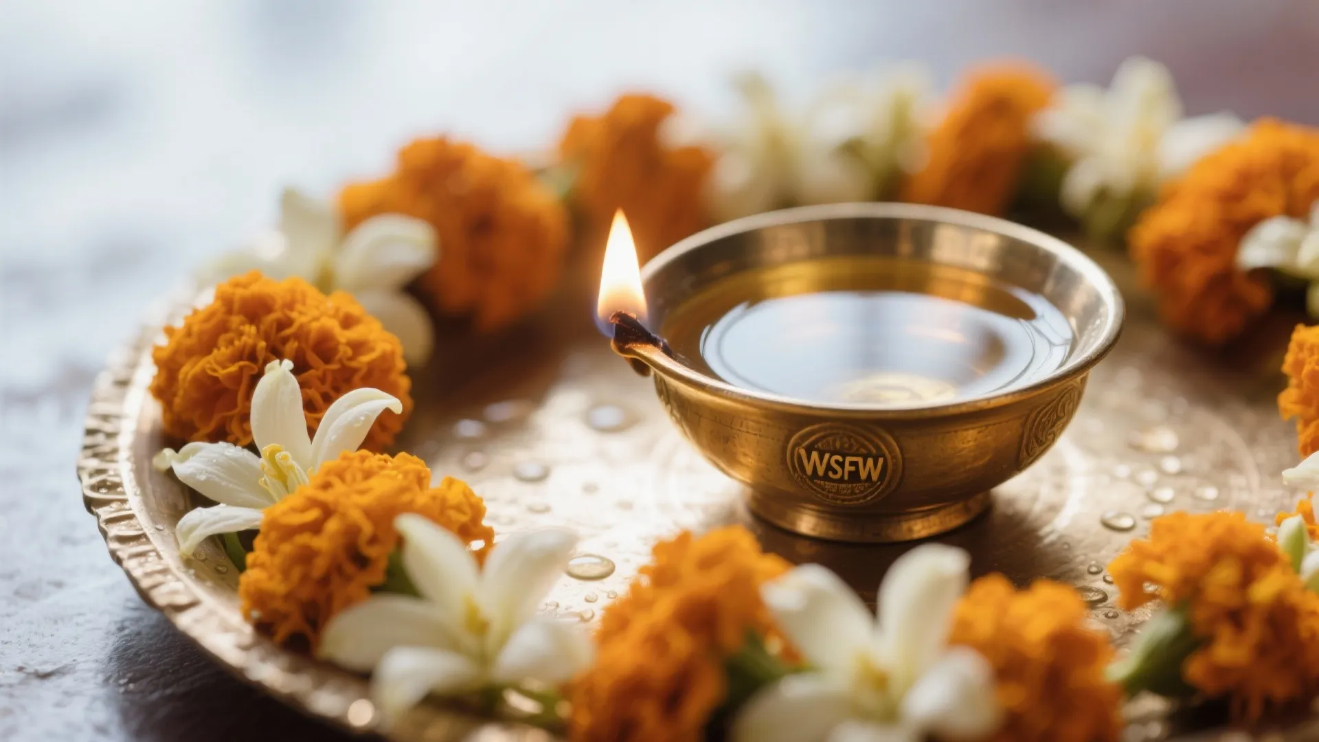 Floral Ring with Eco-Friendly Accents