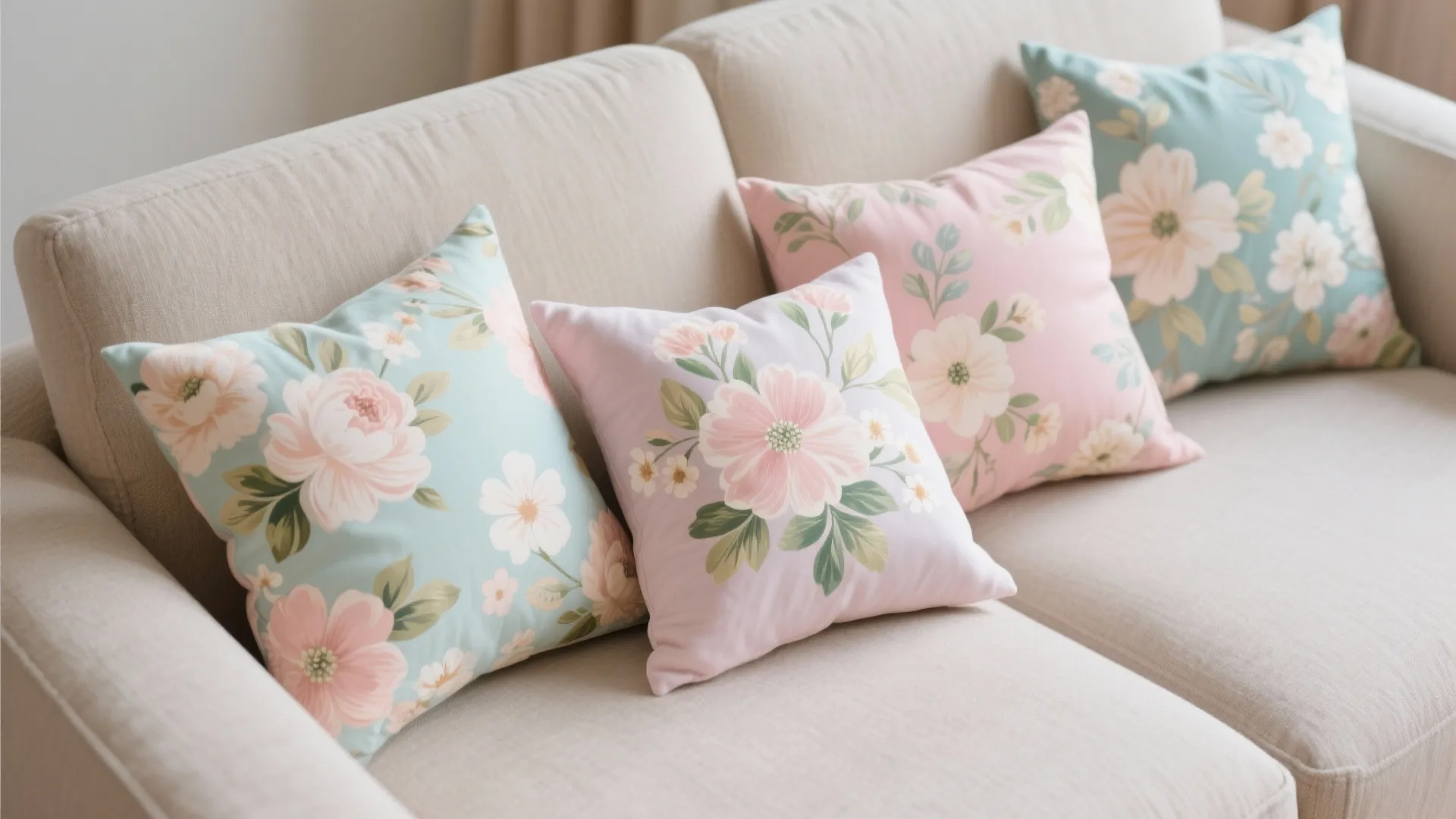 4. Floral Pattern Throw Pillows
