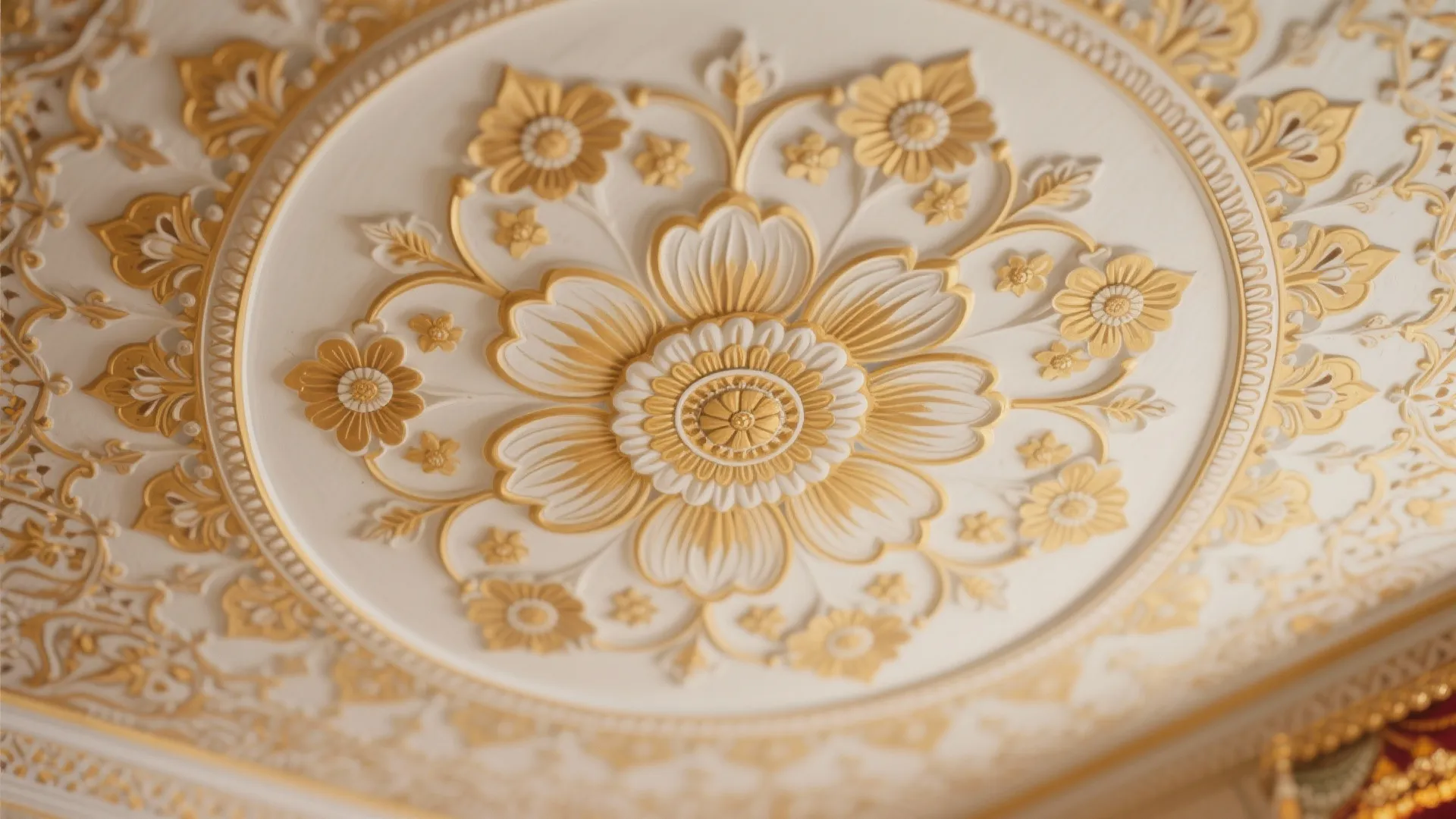 Ornate Floral Motif Ceiling