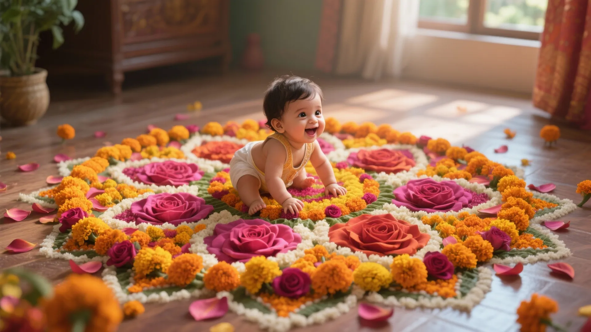 Floral Rangoli Playtime