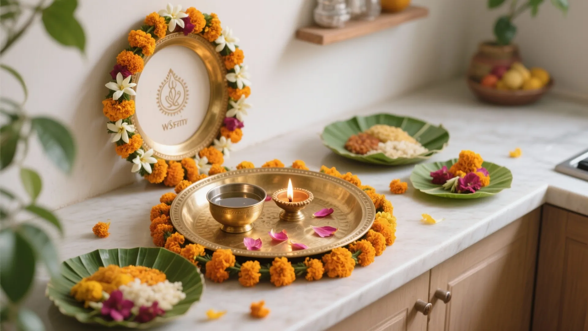 Floral Ring with Eco-Friendly Accents