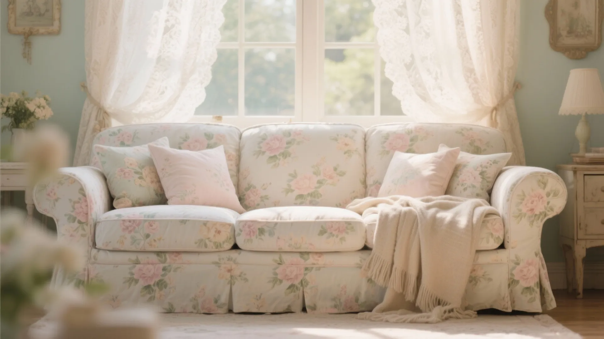 Floral Slipcovers and Cushions