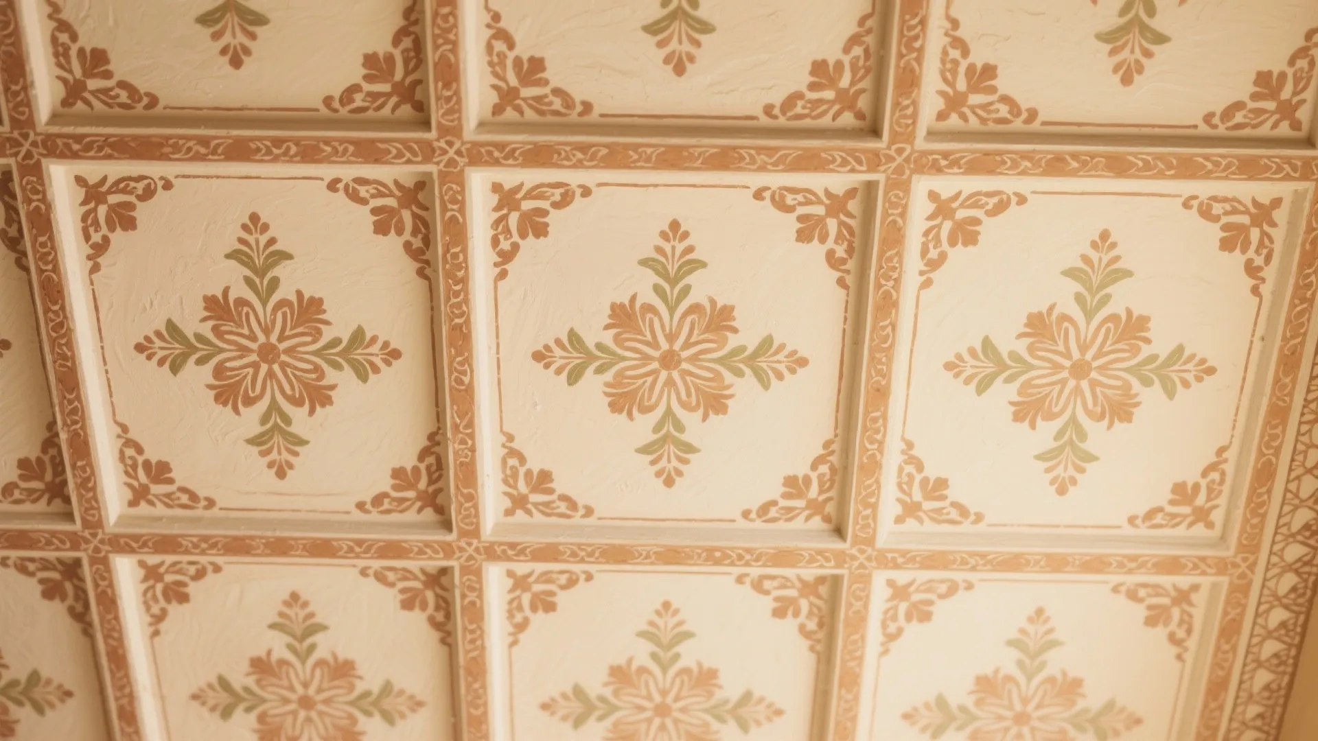 Floral Stencil Ceiling