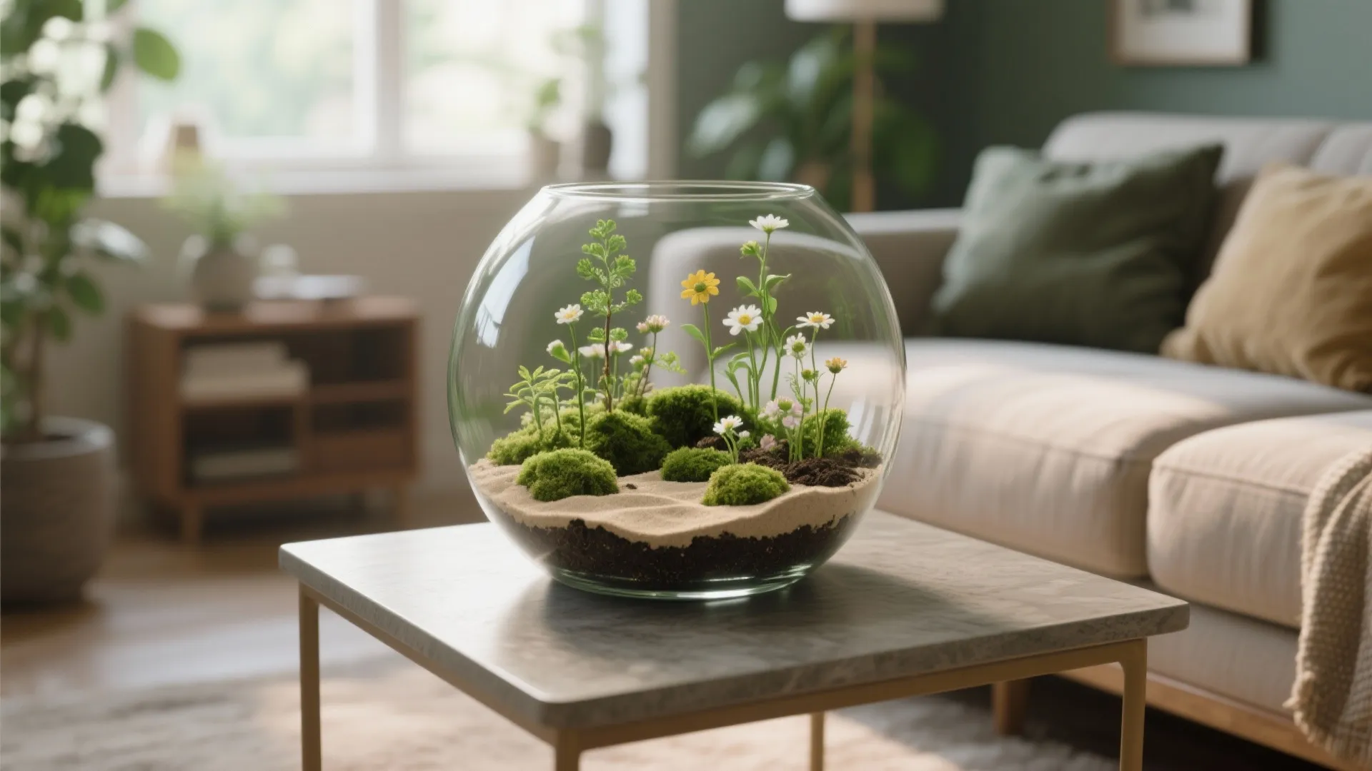 Tip 5: Layered Floral Terrarium