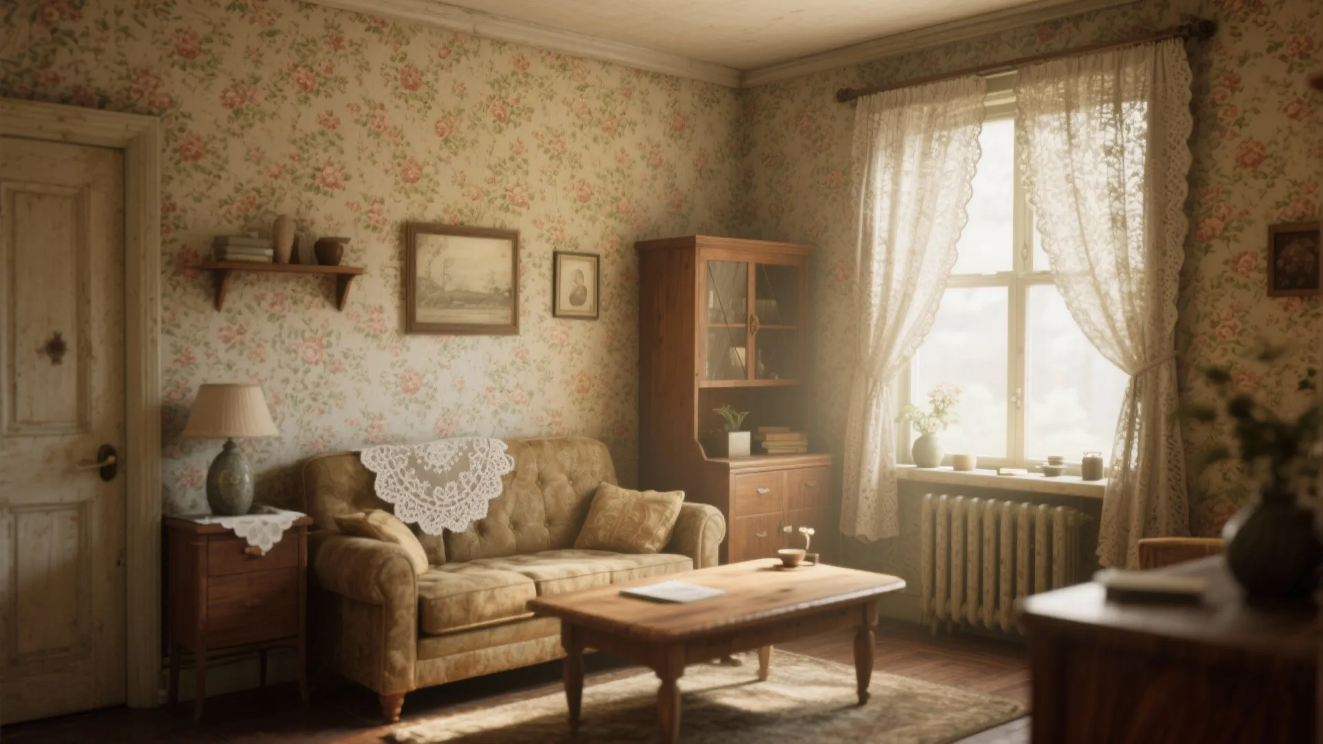 Floral Wallpapers with Patina