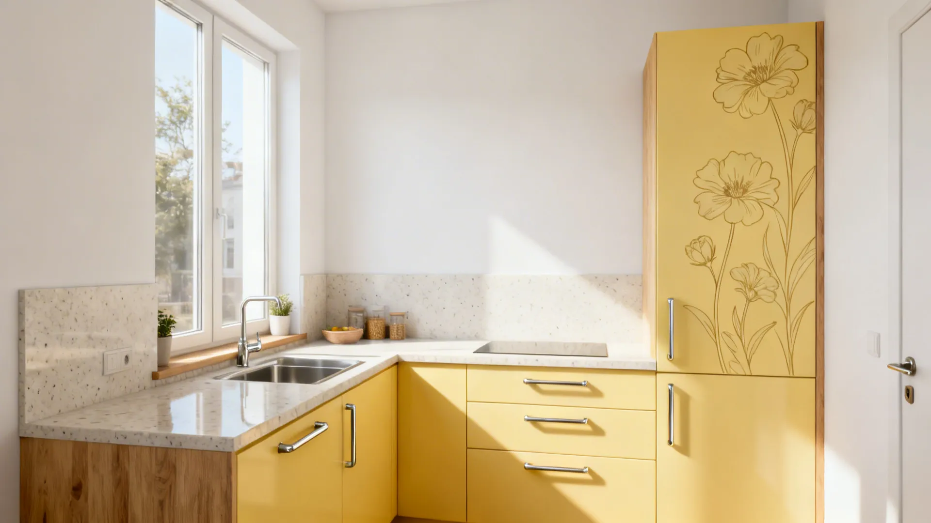 5 floral yellow designed modular kitchen ideas: Bright, efficient, and joyful: my 5 best modular kitchen ideas in floral yellow, with real-world pros/cons and smart small-space strategies