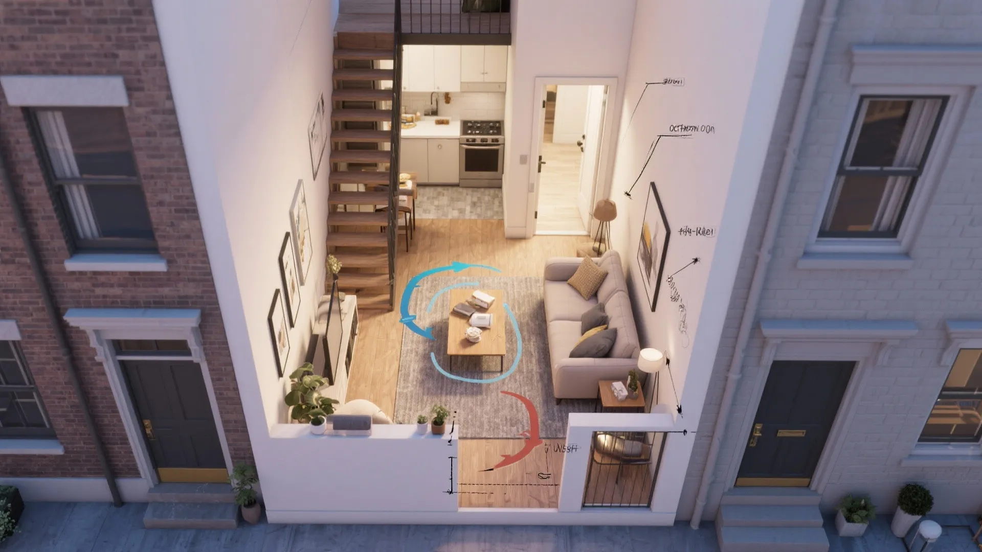 5. Open the flow to adjacent spaces and plan traffic carefully