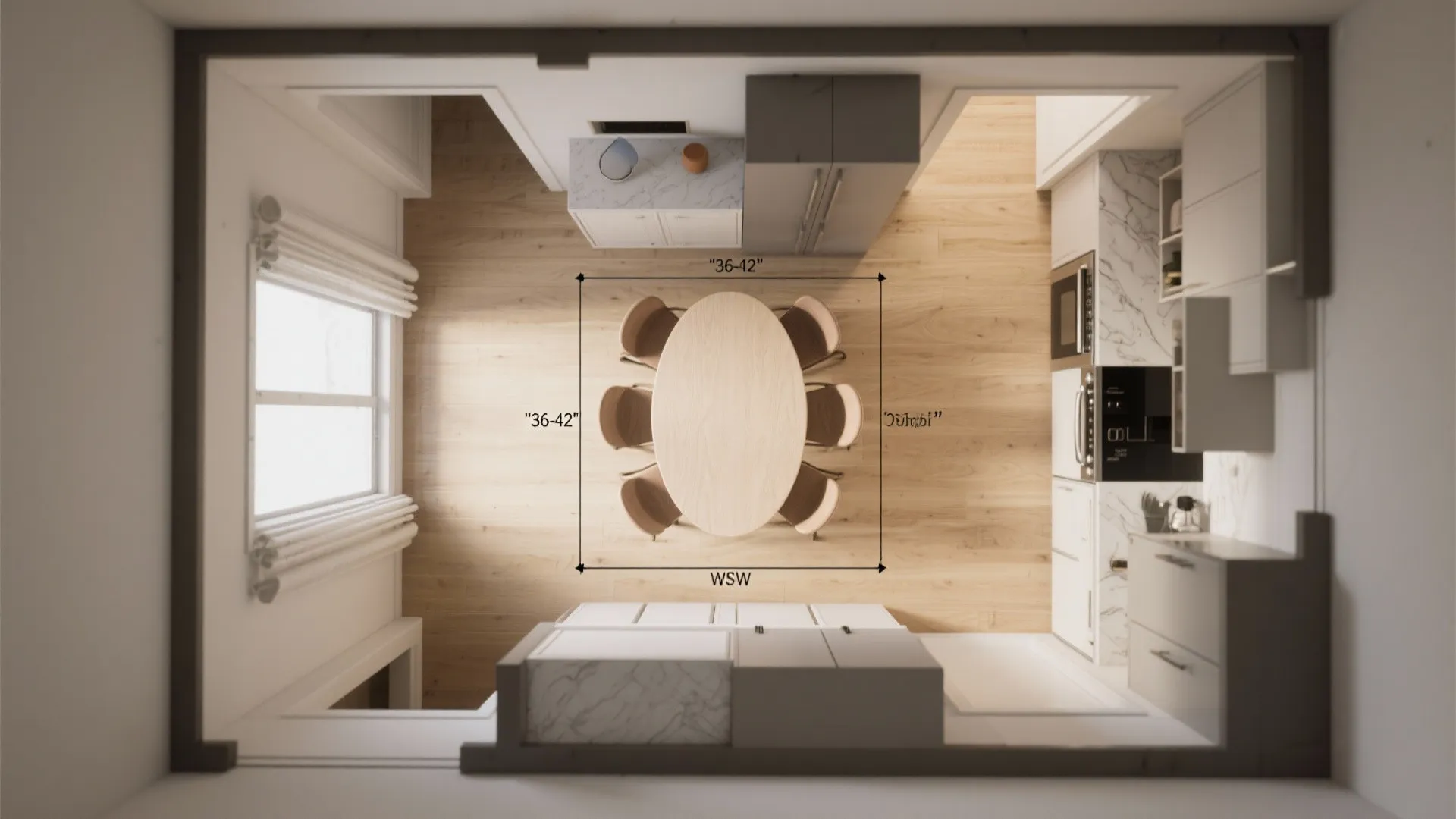 5. Plan the flow between kitchen and dining