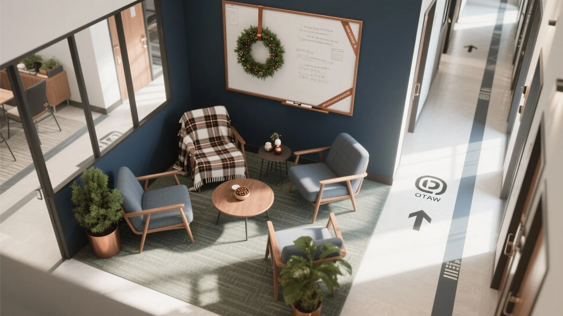 Festive flow zones for collaboration