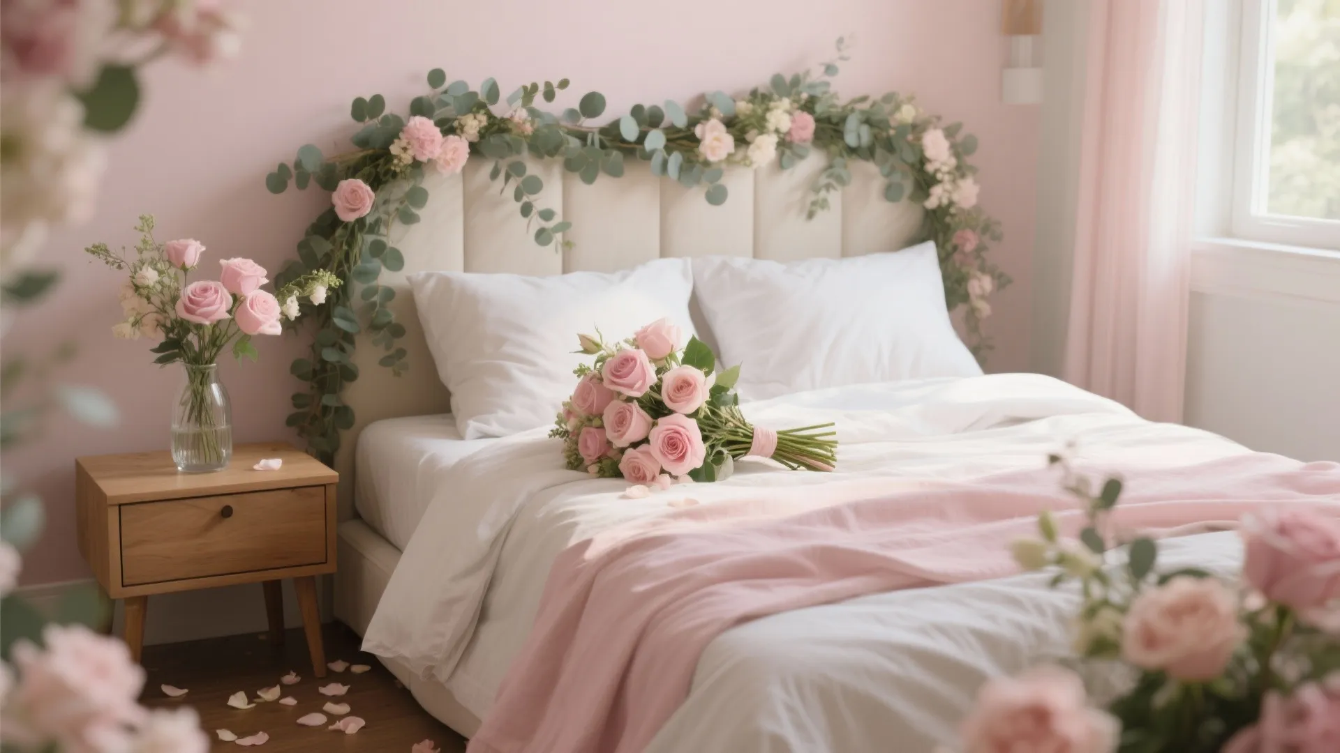 Flower-Forward Bed Styling
