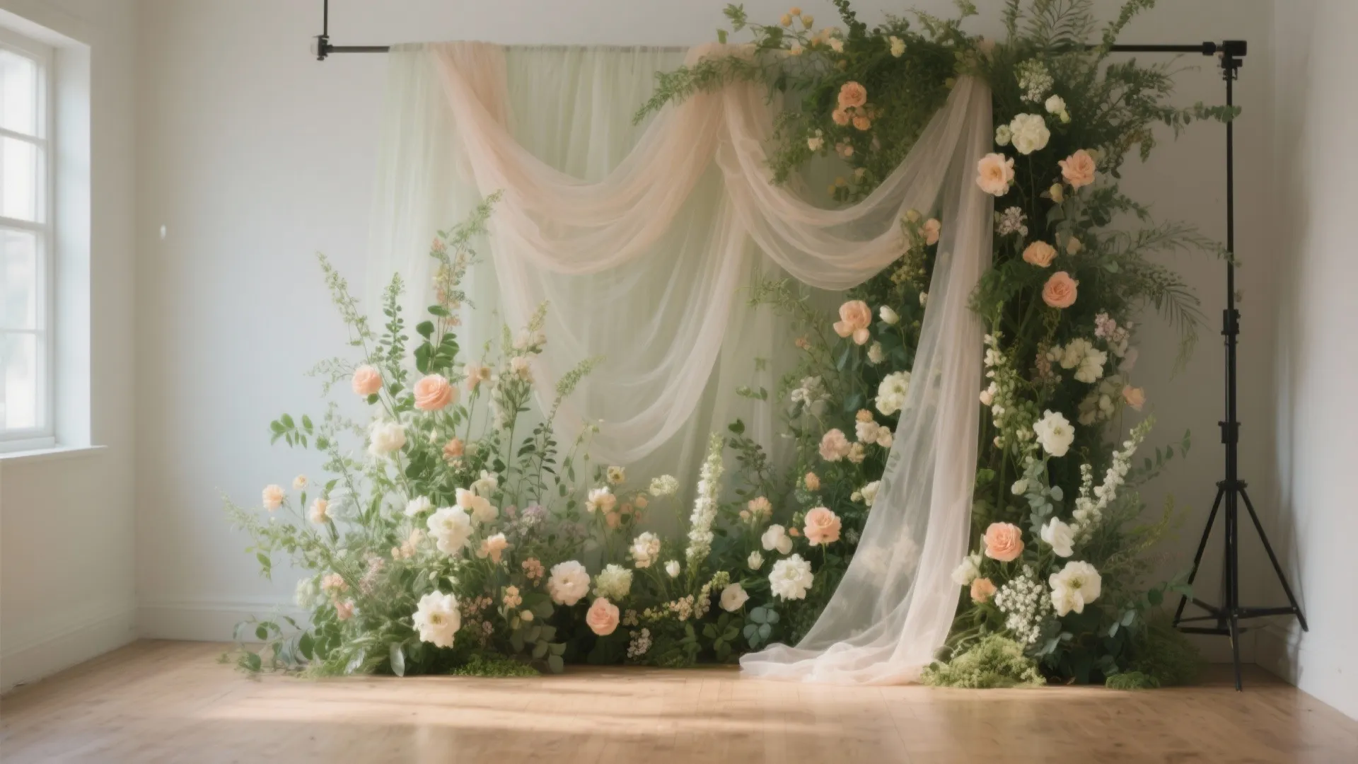 Airy Flower Wall or Curtain Backdrop