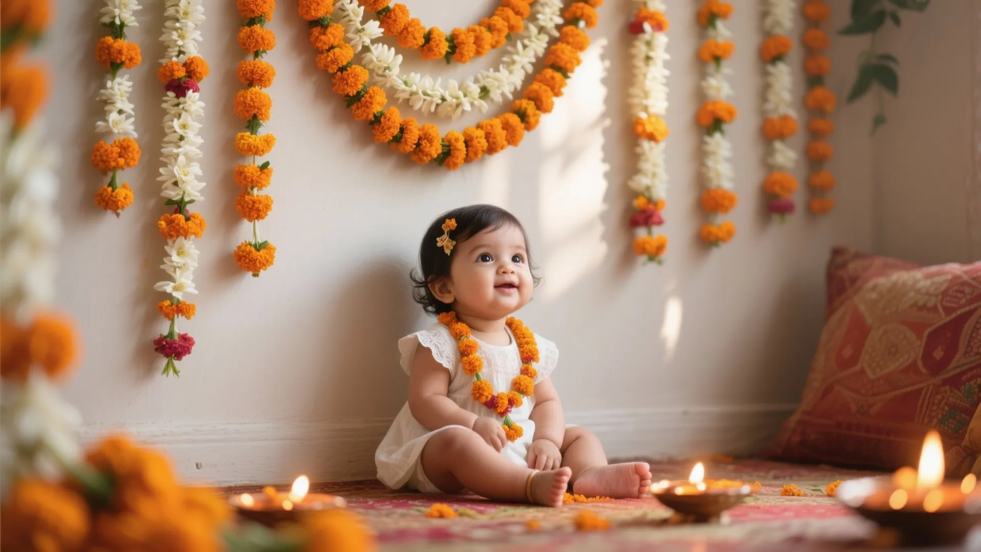 Flower Garland Background