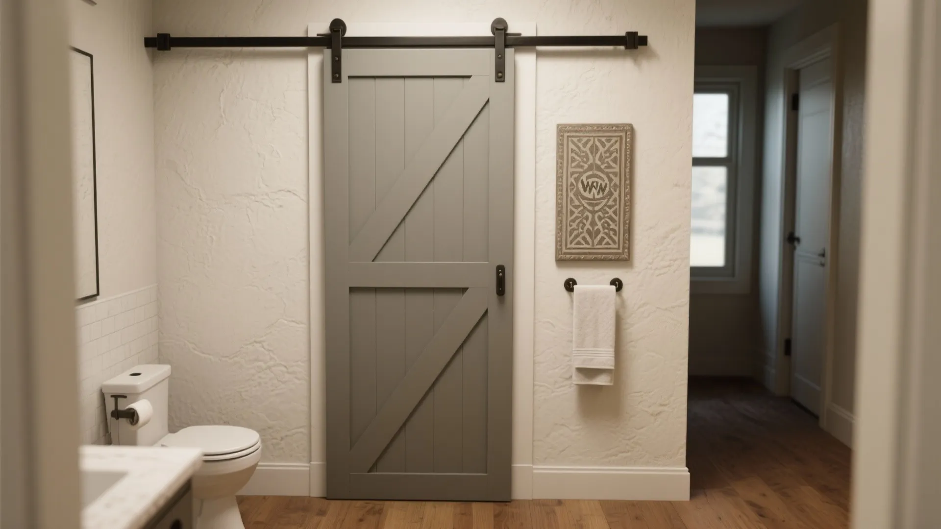 1. Flush barn-style sliding door