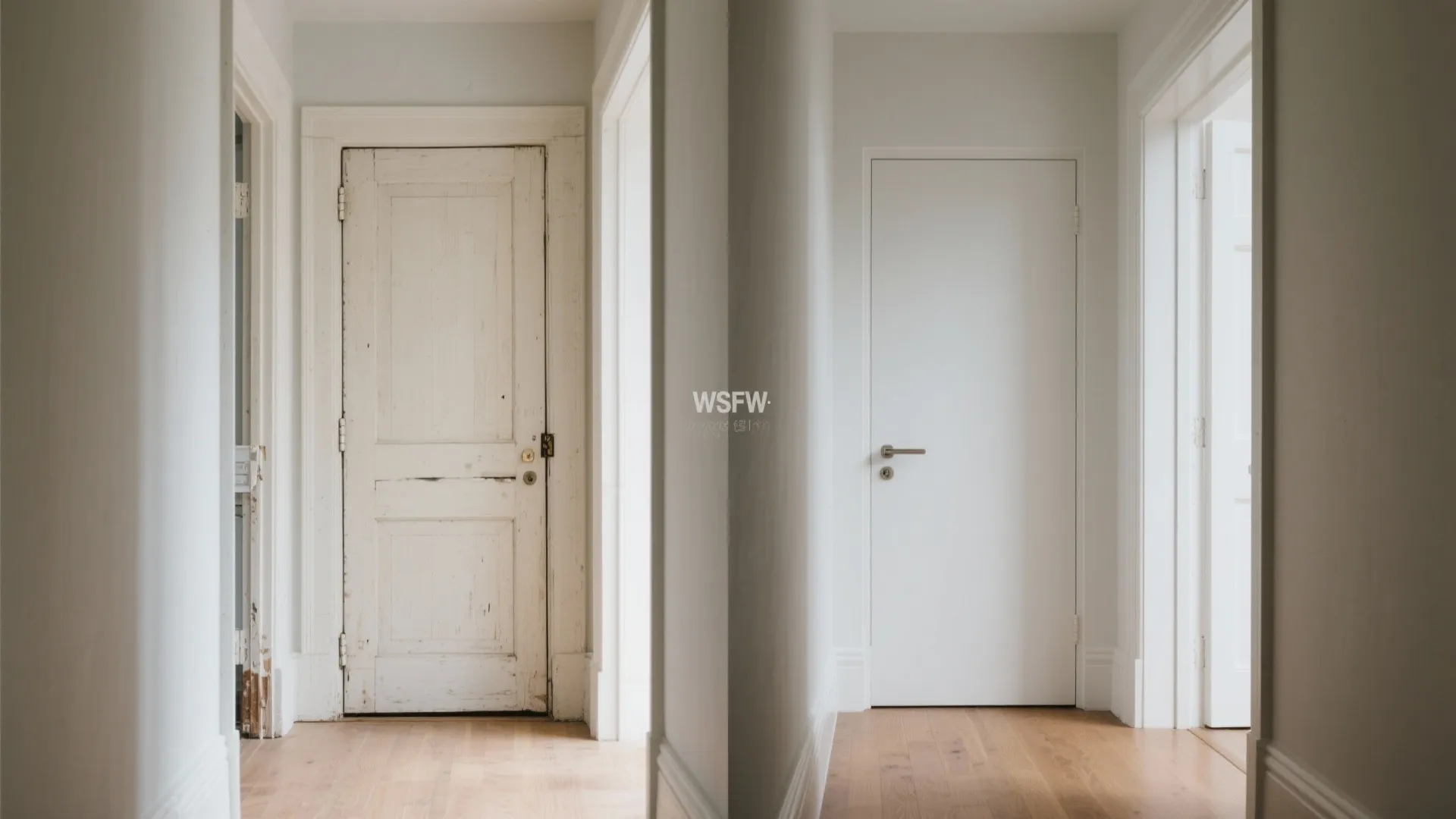 Minimalist Flush Doors with Concealed Hinges