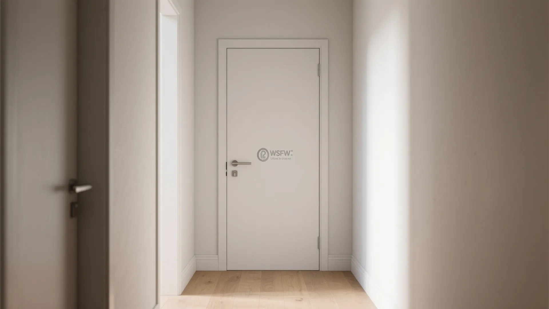 1) Slim-profile door with flush casing