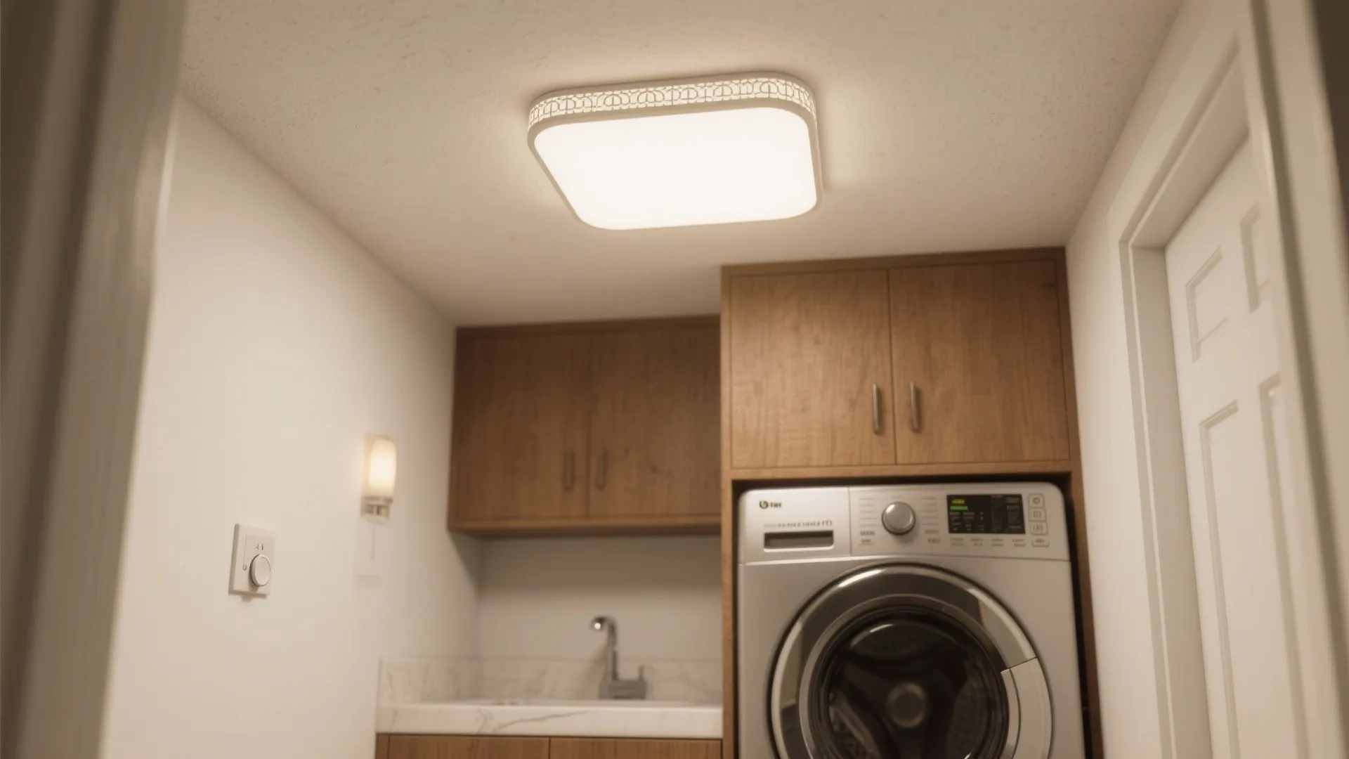 2. Ceiling-mounted flush or semi-flush fixtures for general light