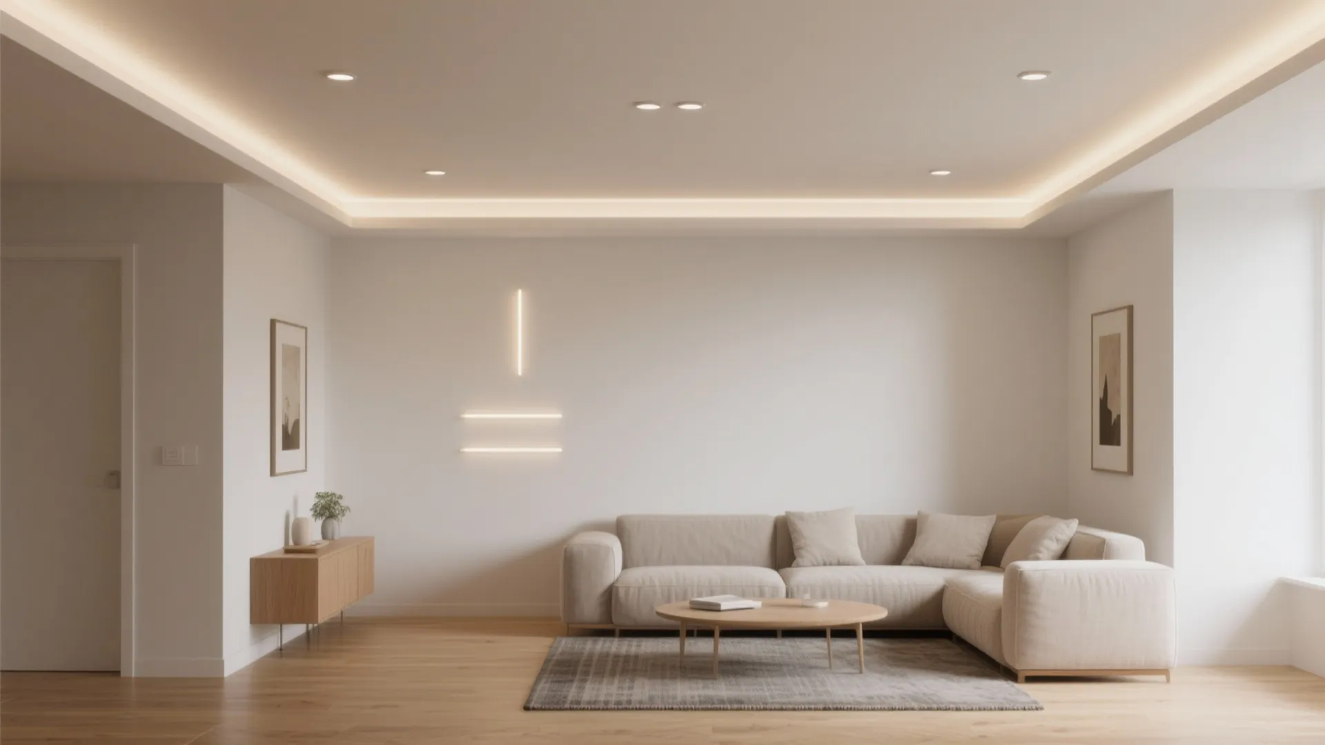 Minimalist Flush Ceilings with Smart Lighting