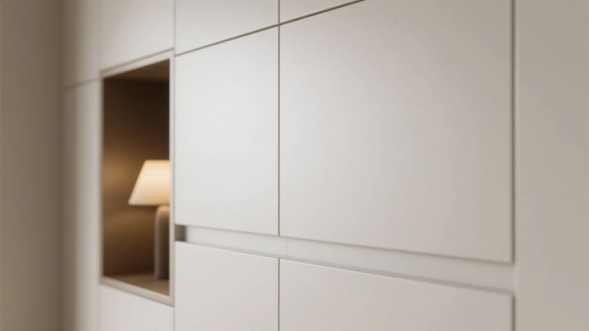 Minimalist Wall Storage With Flush Lines