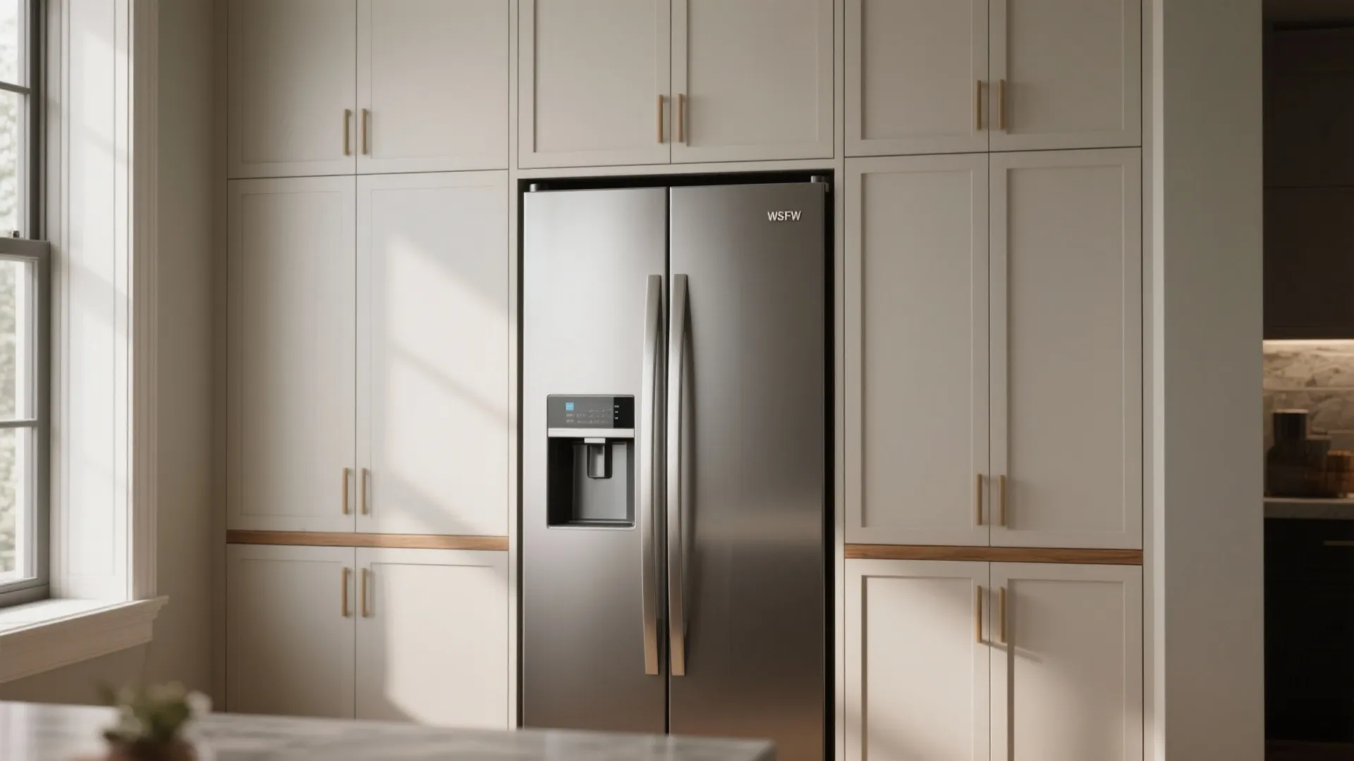 1. Flush-framed cabinet for a seamless look