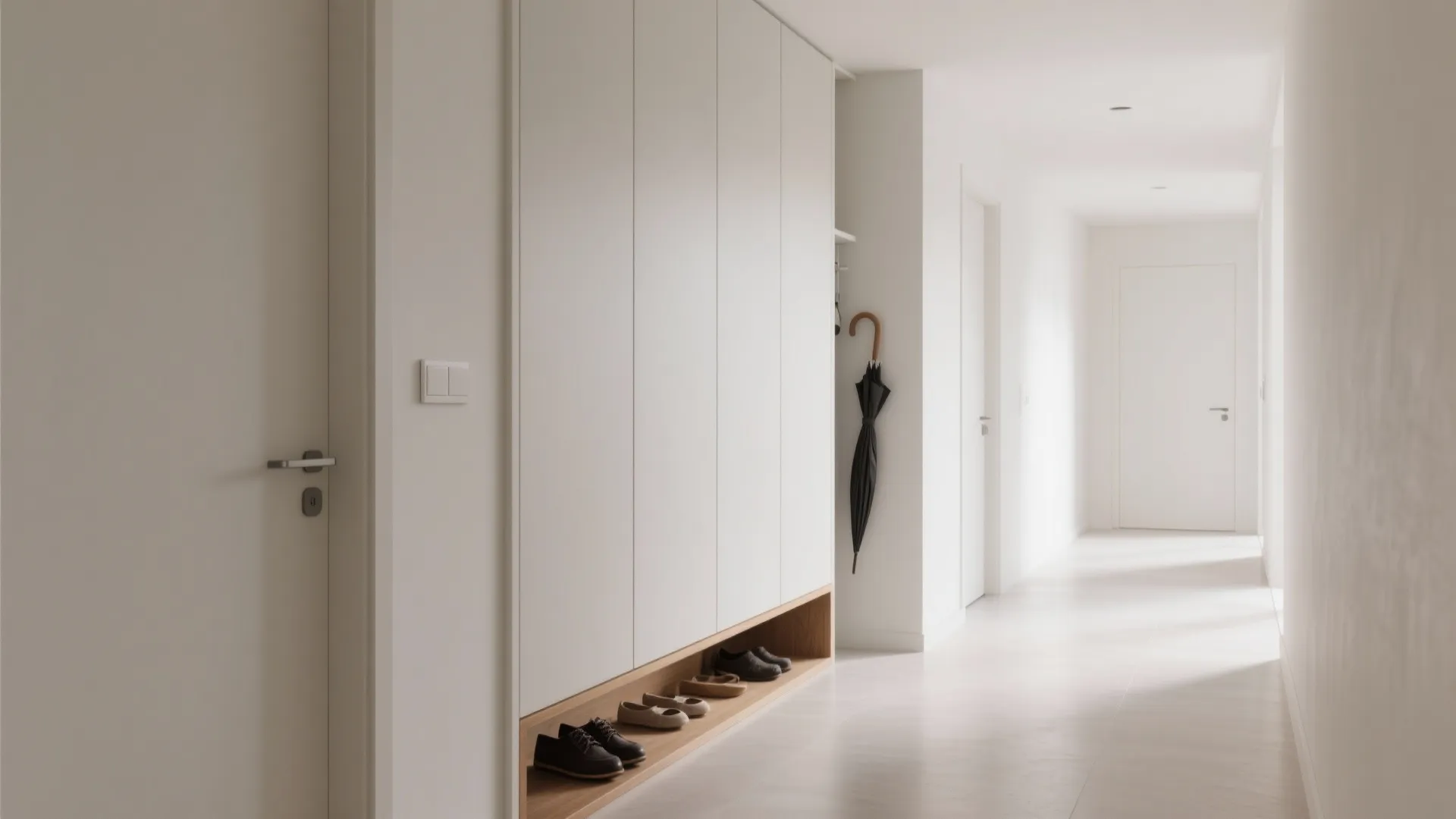 Minimalist Hall Storage That Disappears