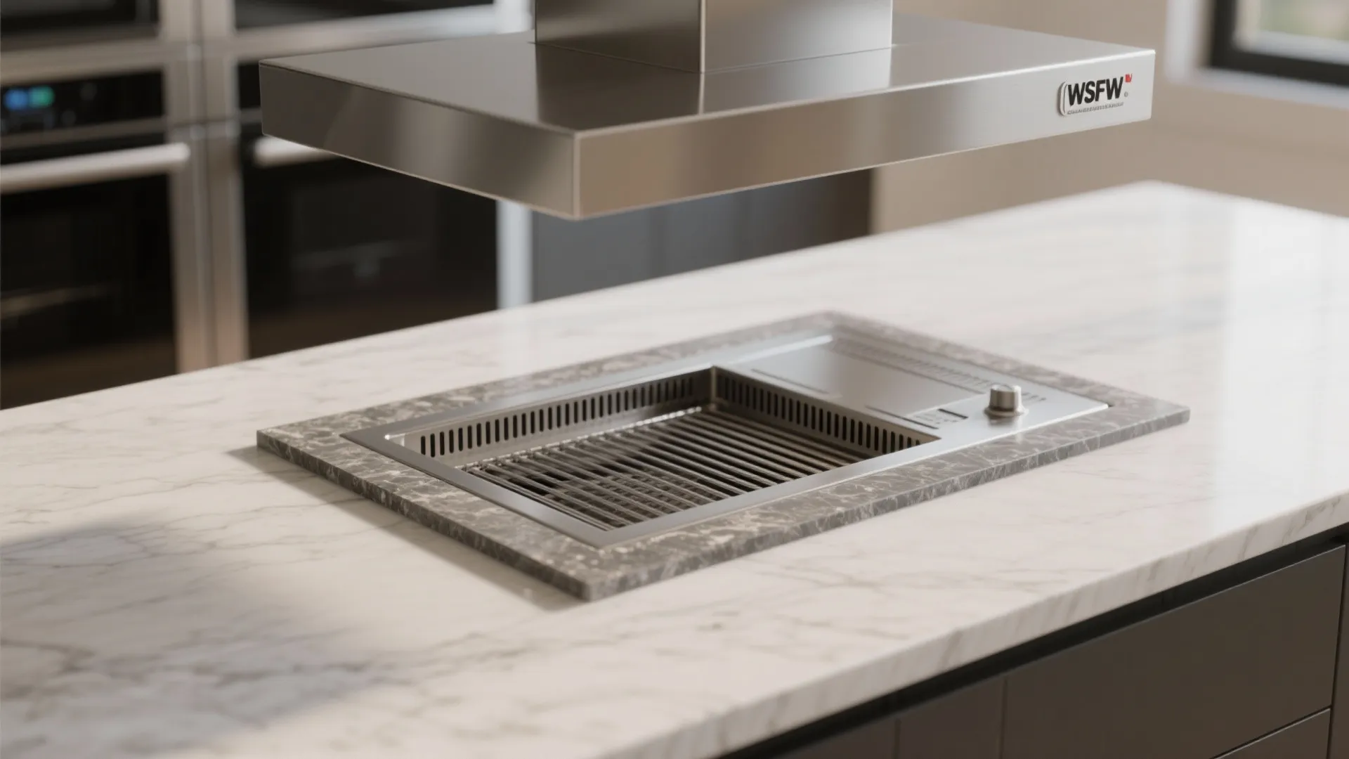 1. Built-in Flush Grill with Vent Hood
