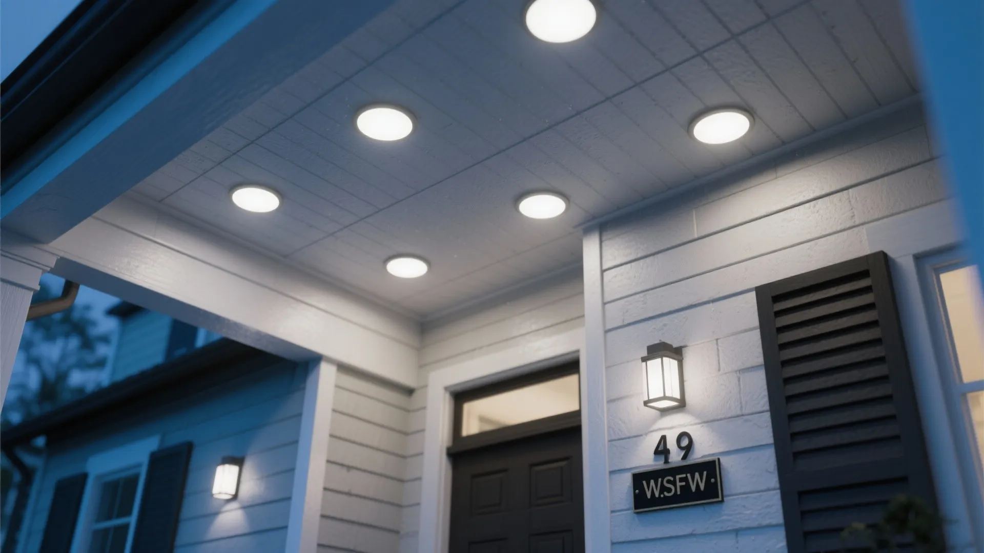 4. Flush-Mounted Round LEDs for Low Ceilings