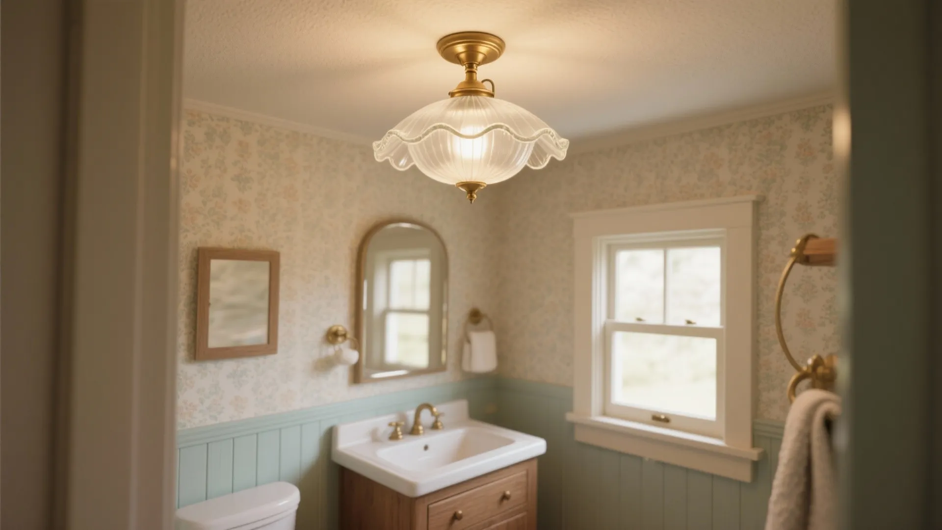 2. Small Flush Mount with Personality