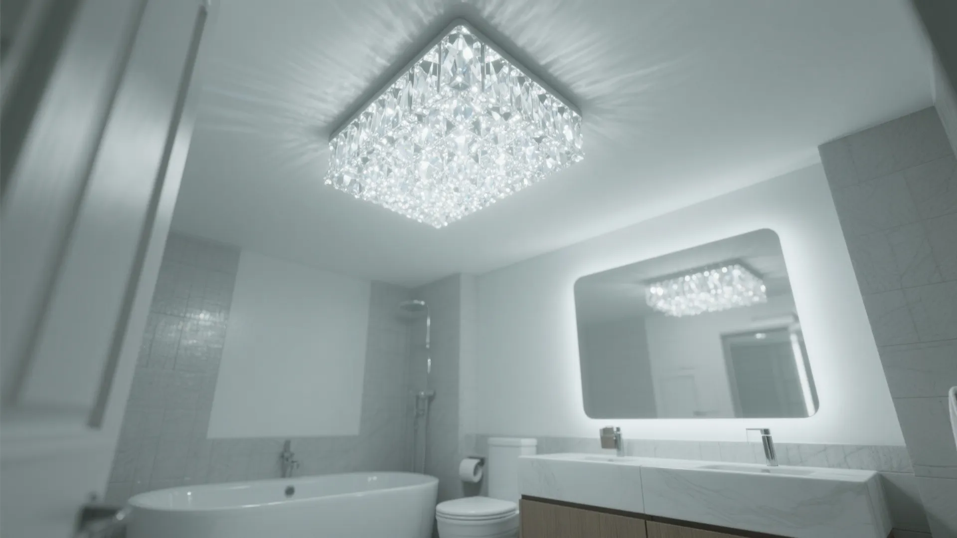 3. Flush-mount crystal fixture