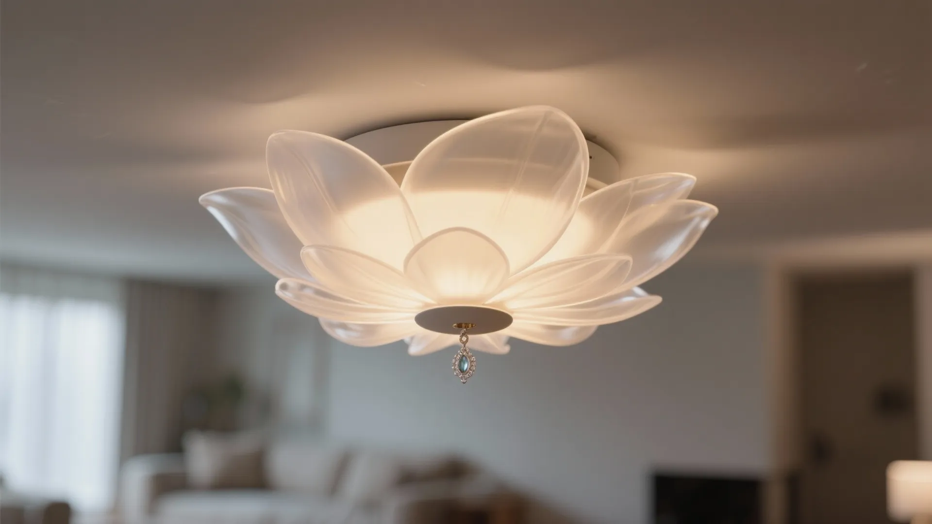 1. Low-profile sculptural flush mounts