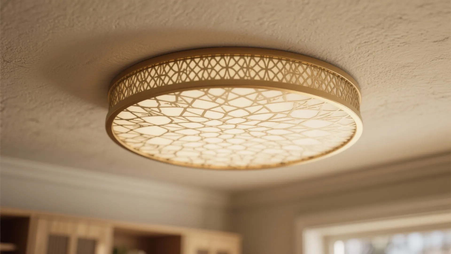 1. Flush Mount with Decorative Trim