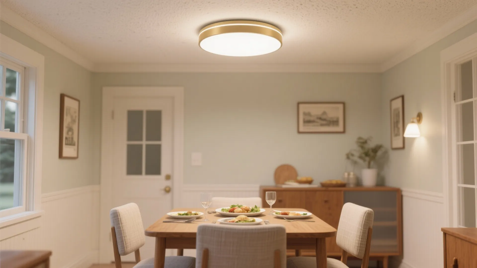 Low-profile flush mounts with high output