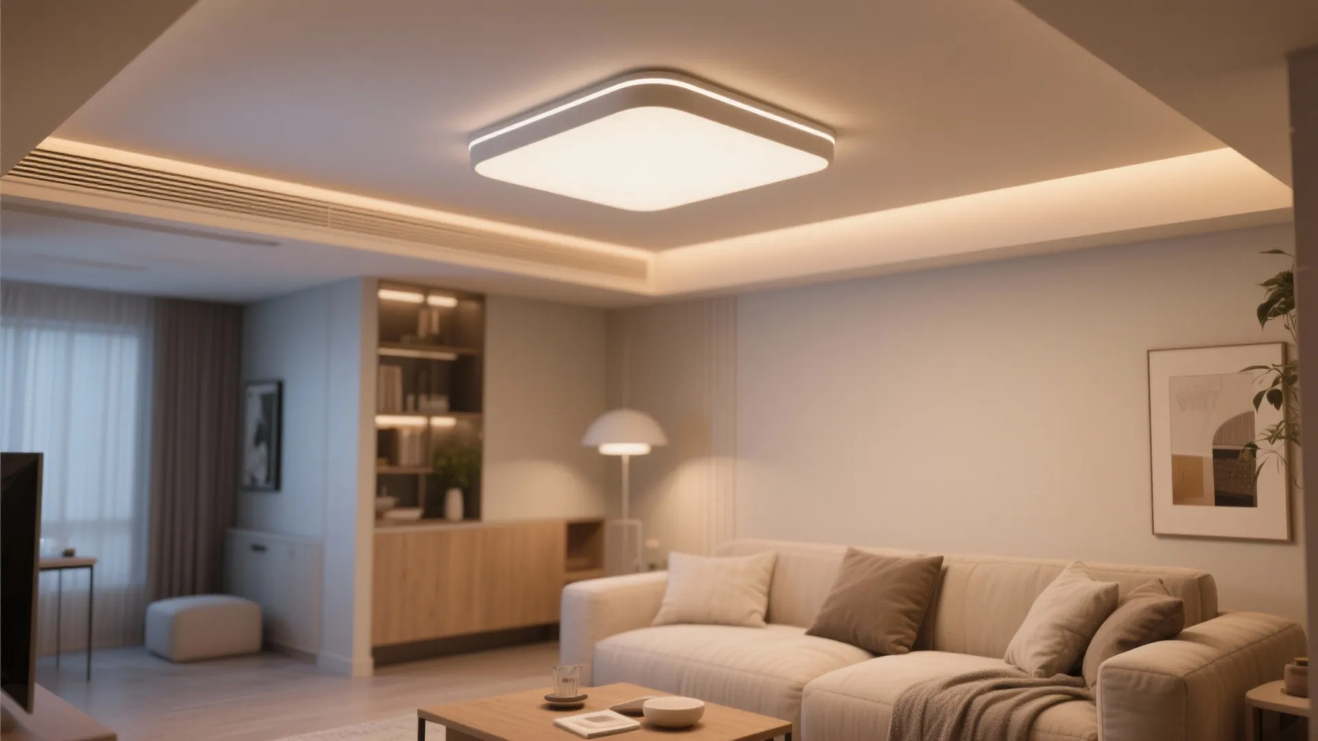 2. Flush-Mount Fixtures with Diffusers