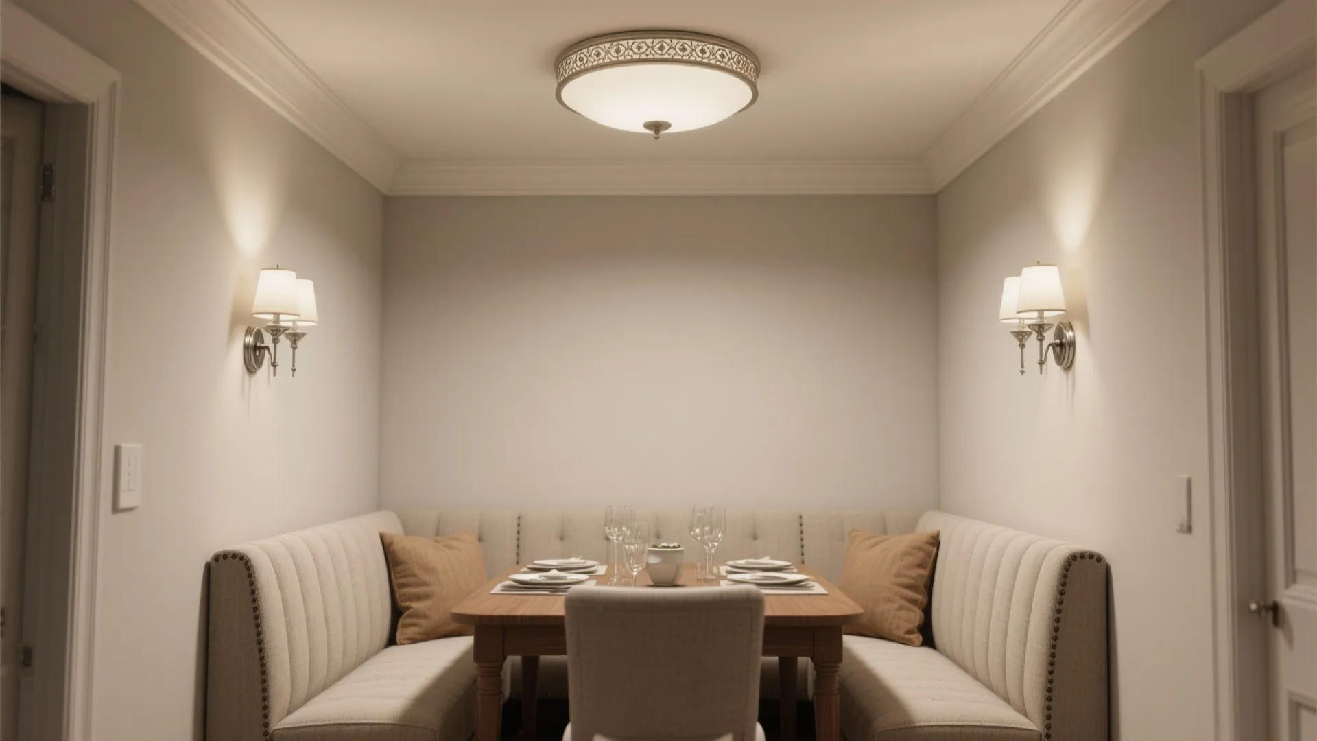 3. Flush-Mount with Accent Trim