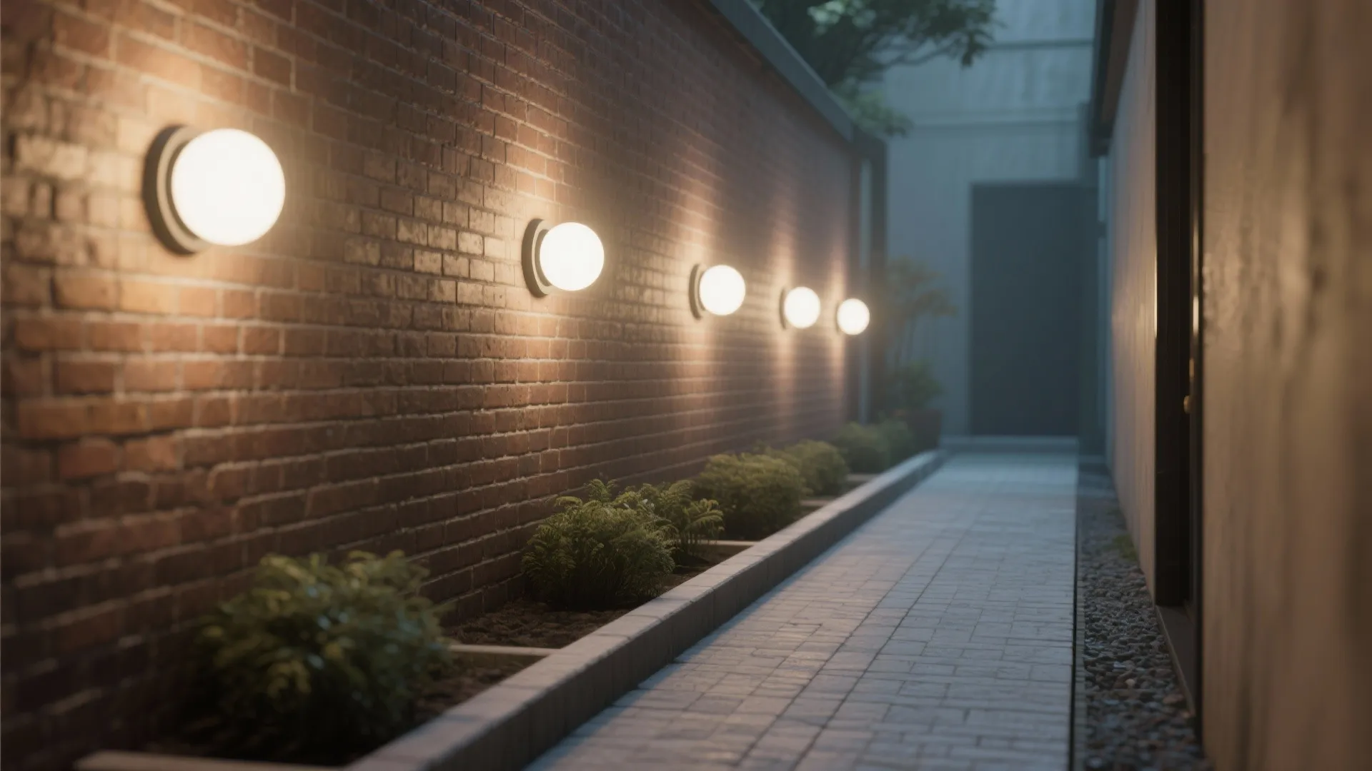 1. Flush-Mount Round Sconces for Narrow Walkways