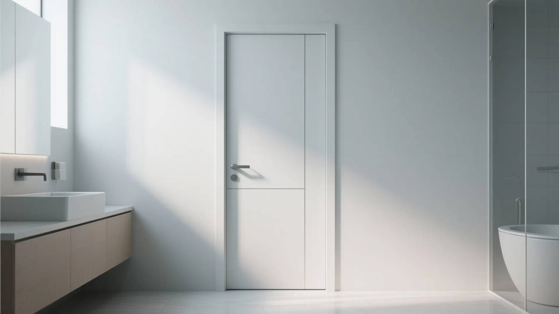 Flush Panel Doors with Hidden Handles