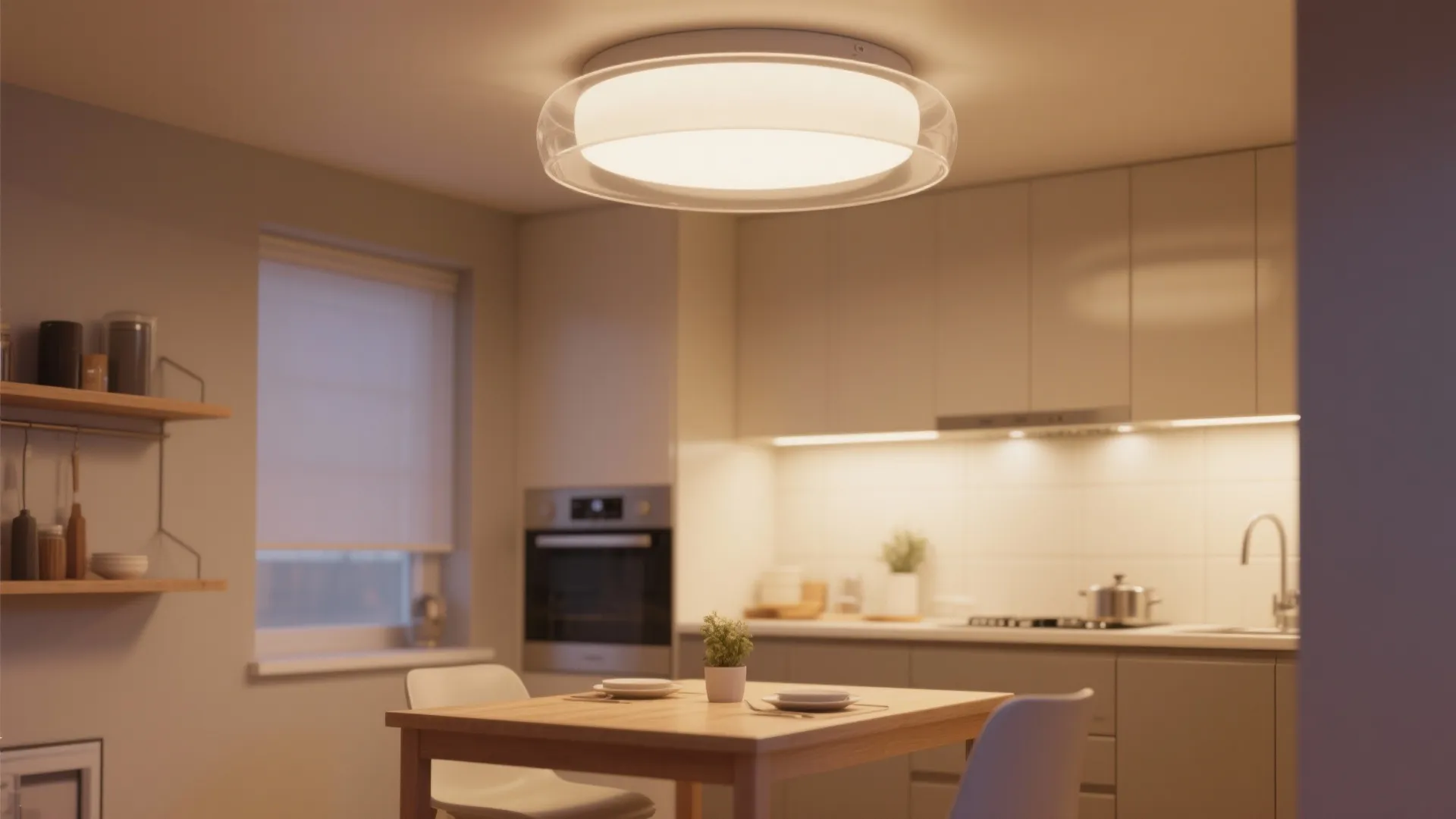 4. Flush or semi-flush mounts with diffusers