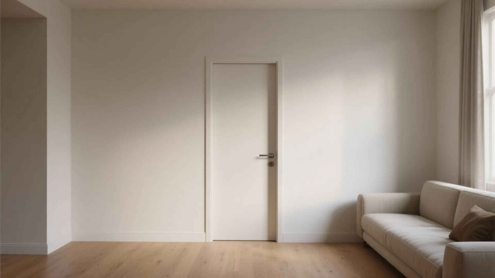 Minimalist Flush Doors with Slim Trims