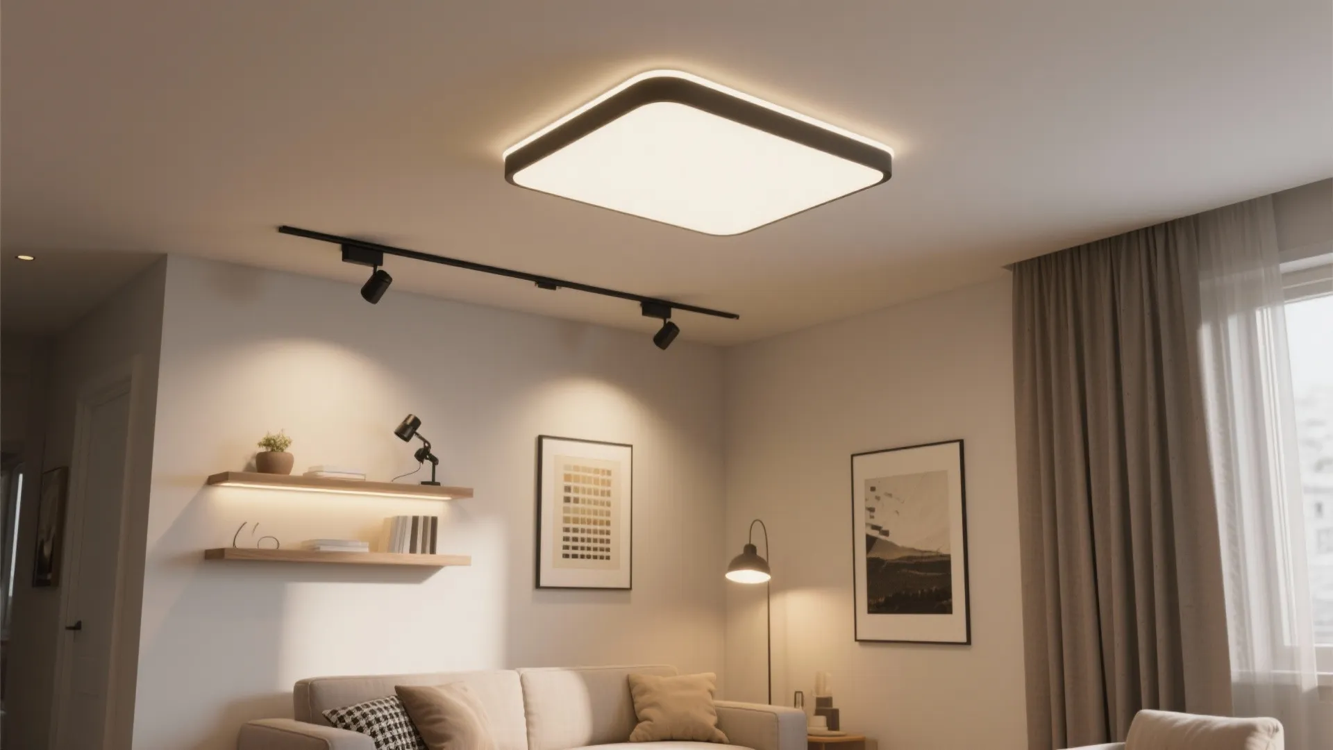 Ceiling Strategies: Flush-Mounts and Slim Tracks