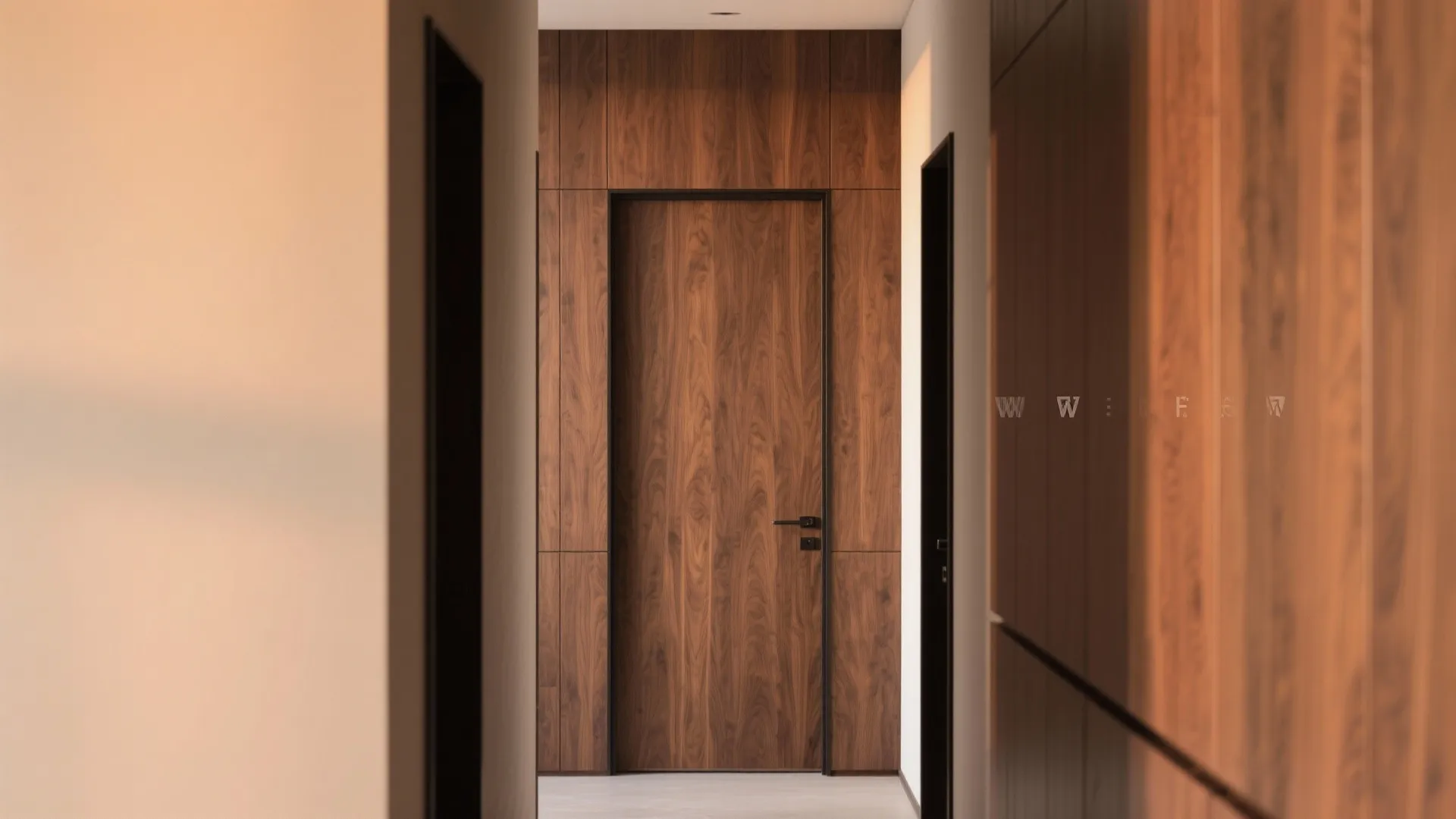 Flush-To-Wall Wood Doors and Concealed Frames